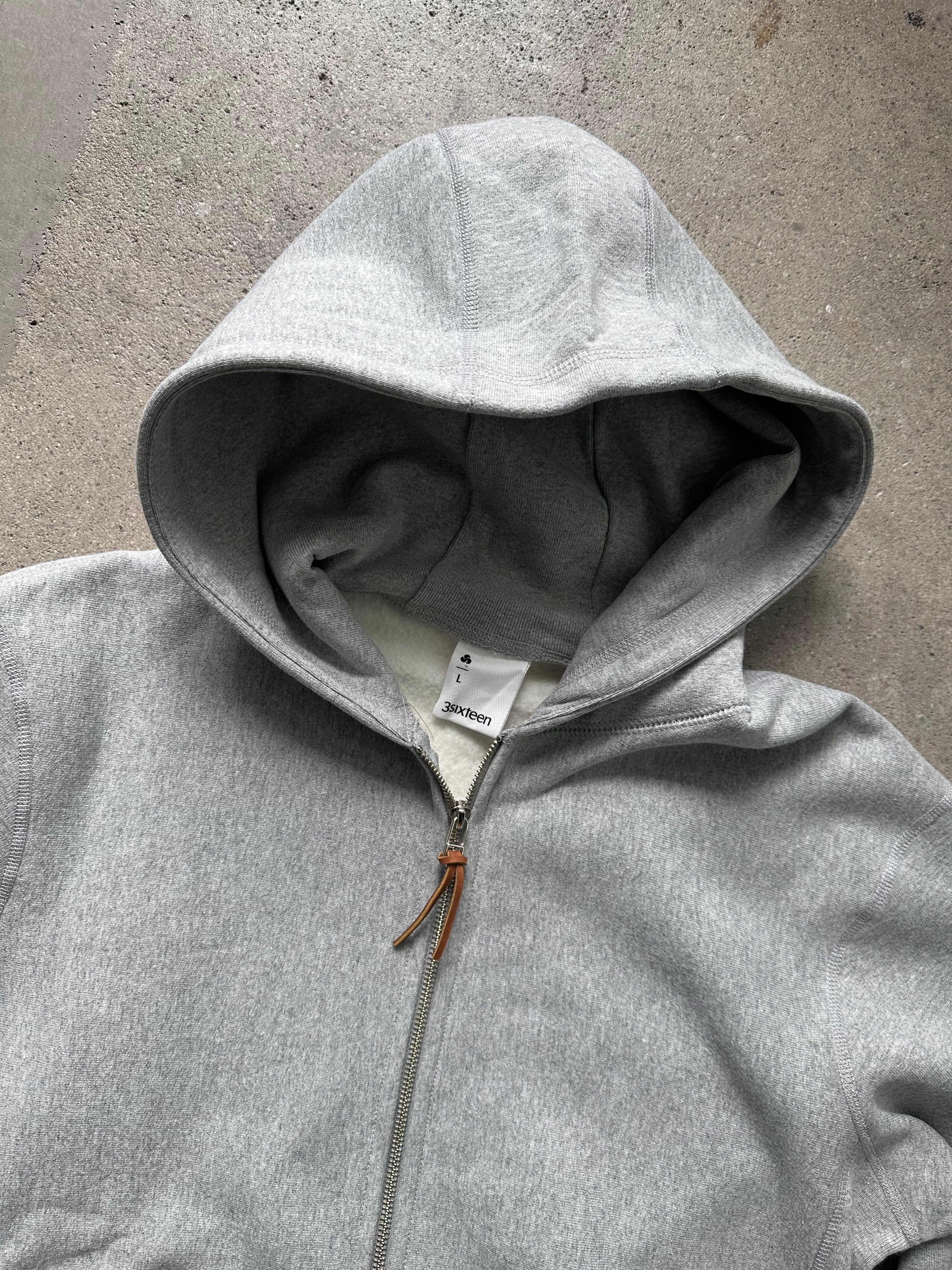 3sixteen - Heavyweight Zip Hoody - Grey