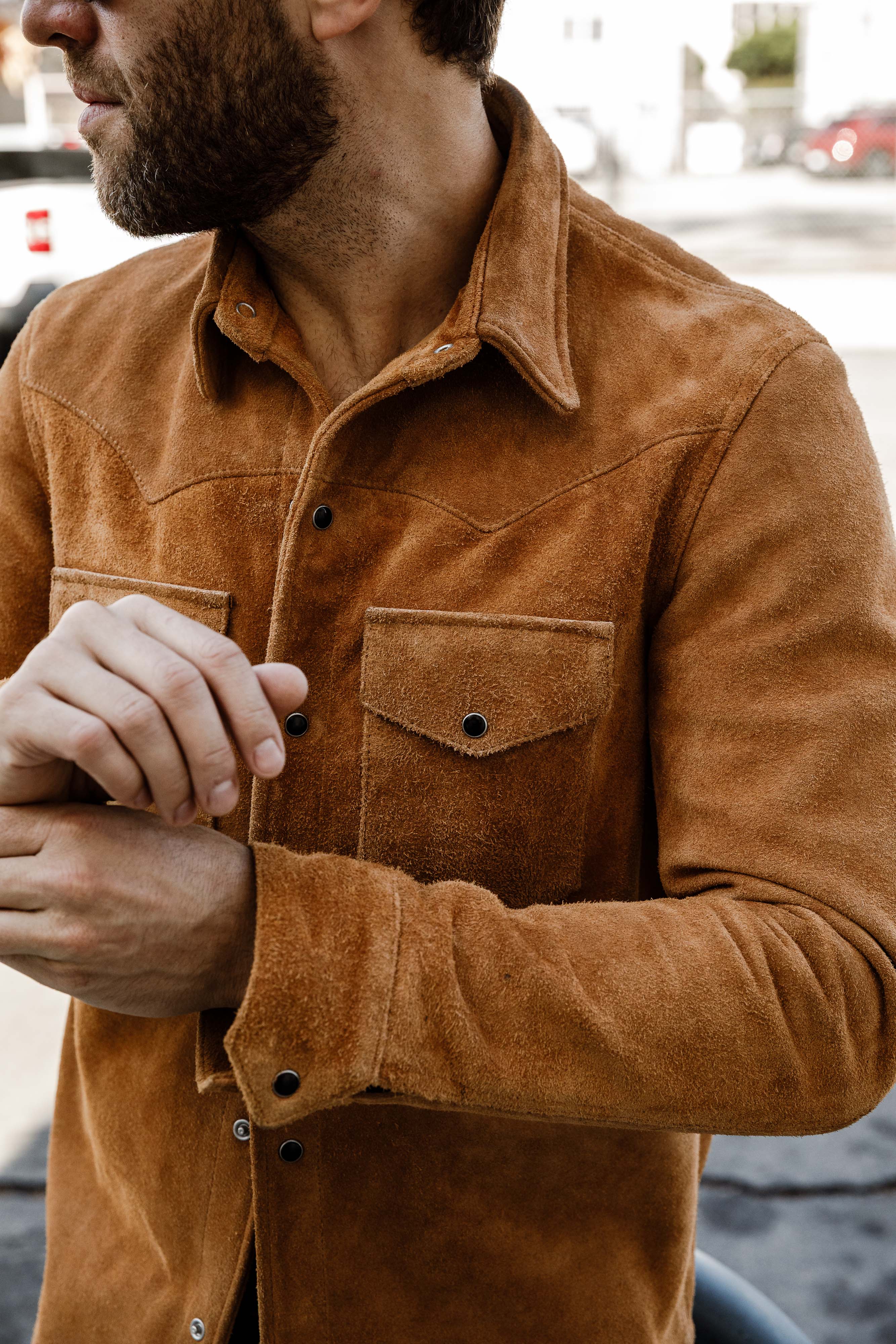 ButterScotch - Rowdy Western Shirt - Tan Roughout