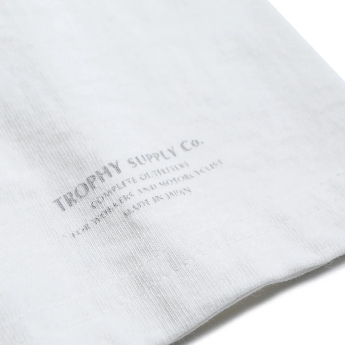 Trophy Clothing - L/S Loop Wheel Pocket Tee - White