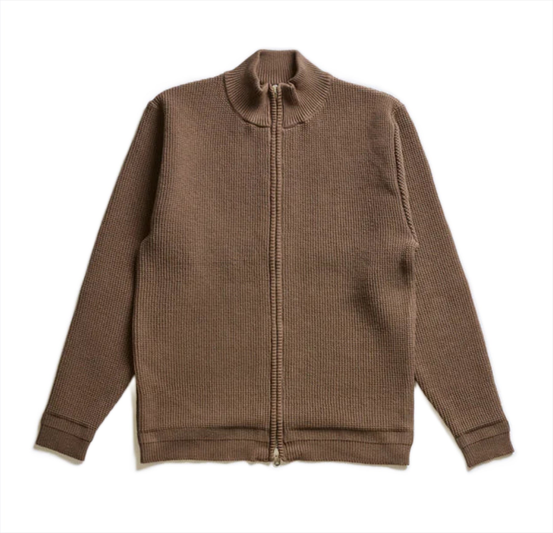 Addict Clothes - Cotton Waffle Drivers Knit - Walnut