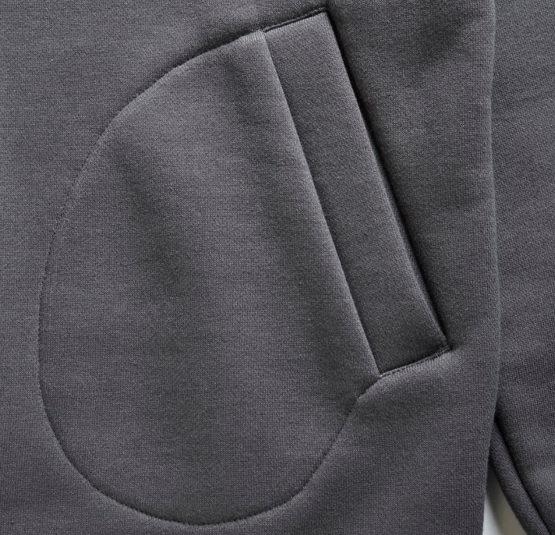 Addict Clothes - Unusual Pocket Fleece Hoodie - Charcoal Grey
