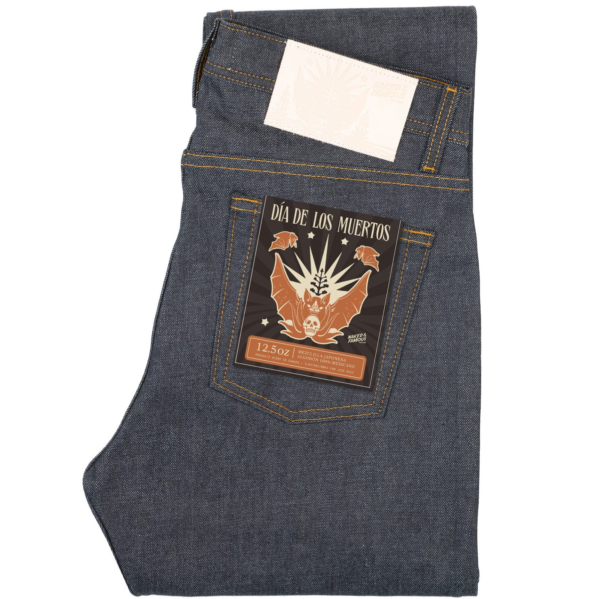 Naked & Famous Denim - Weird Guy - 12.5oz Dia De Los Muertos Selvedge