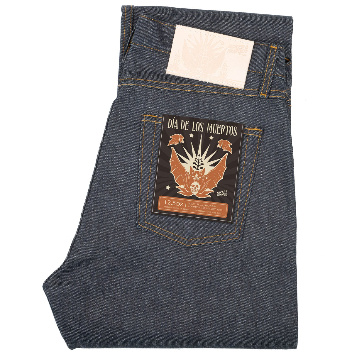 Naked & Famous Denim - True Guy - 12.5oz Dia De Los Muertos Selvedge