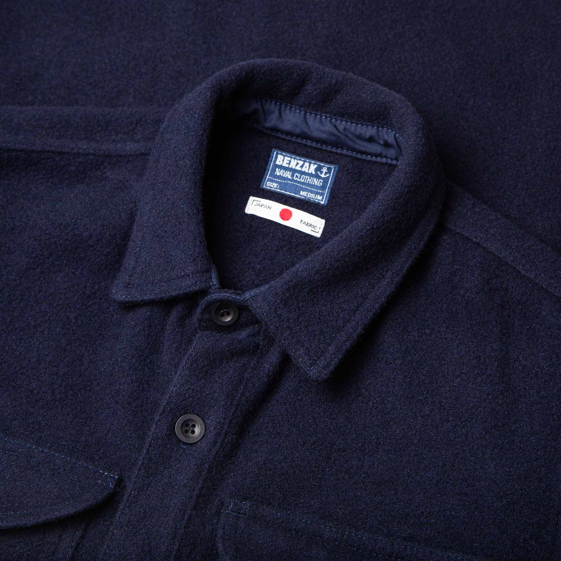 Benzak Denim Developers - CPO OverShirt - 14 oz Dark Navy Wool
