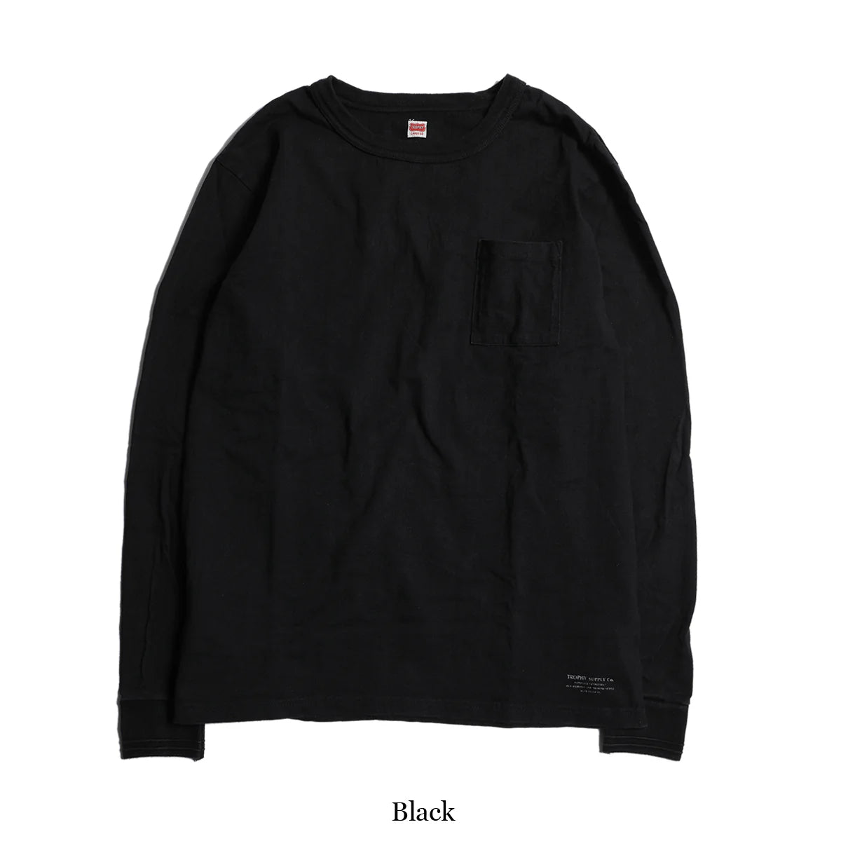 Trophy Clothing - L/S Loop Wheel Pocket Tee - Black