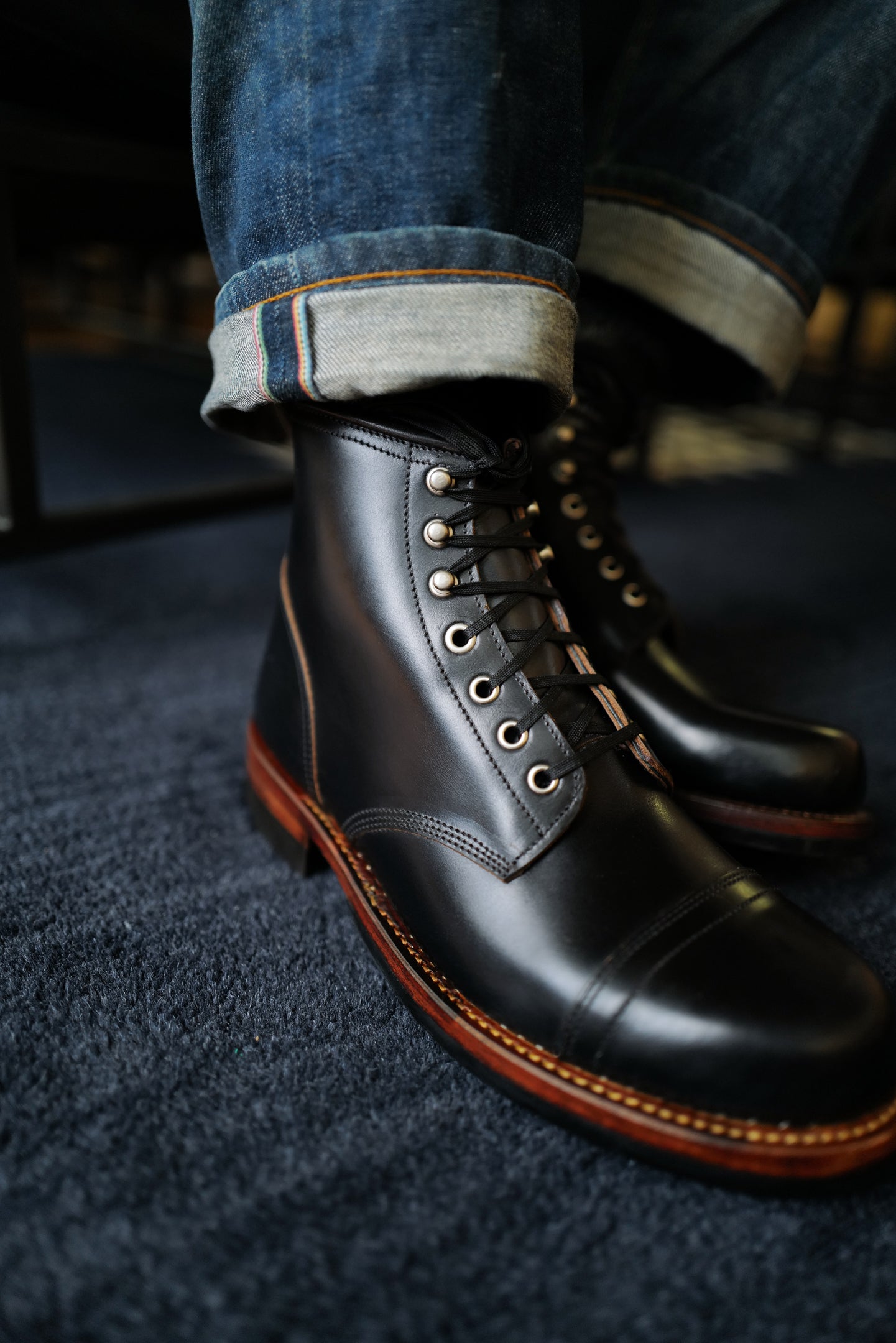 ButterScotch Boots - Bronx - Black Chromexcel - Cap Toe