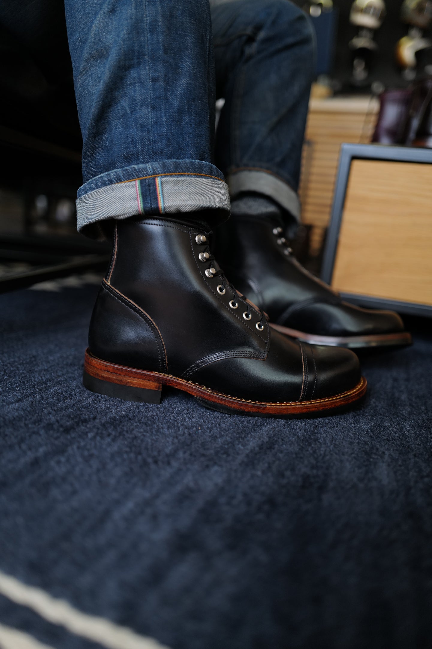 ButterScotch Boots - Bronx - Black Chromexcel - Cap Toe