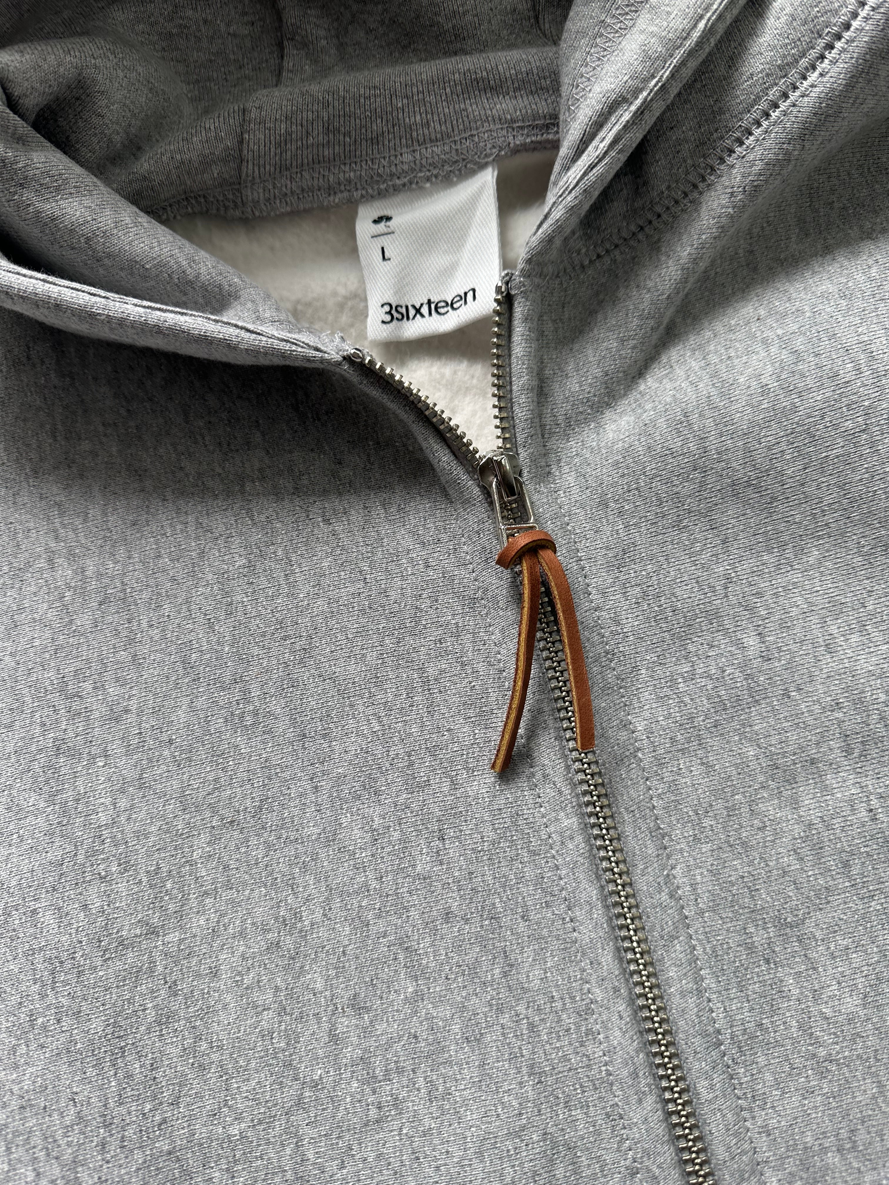 3sixteen - Heavyweight Zip Hoody - Grey