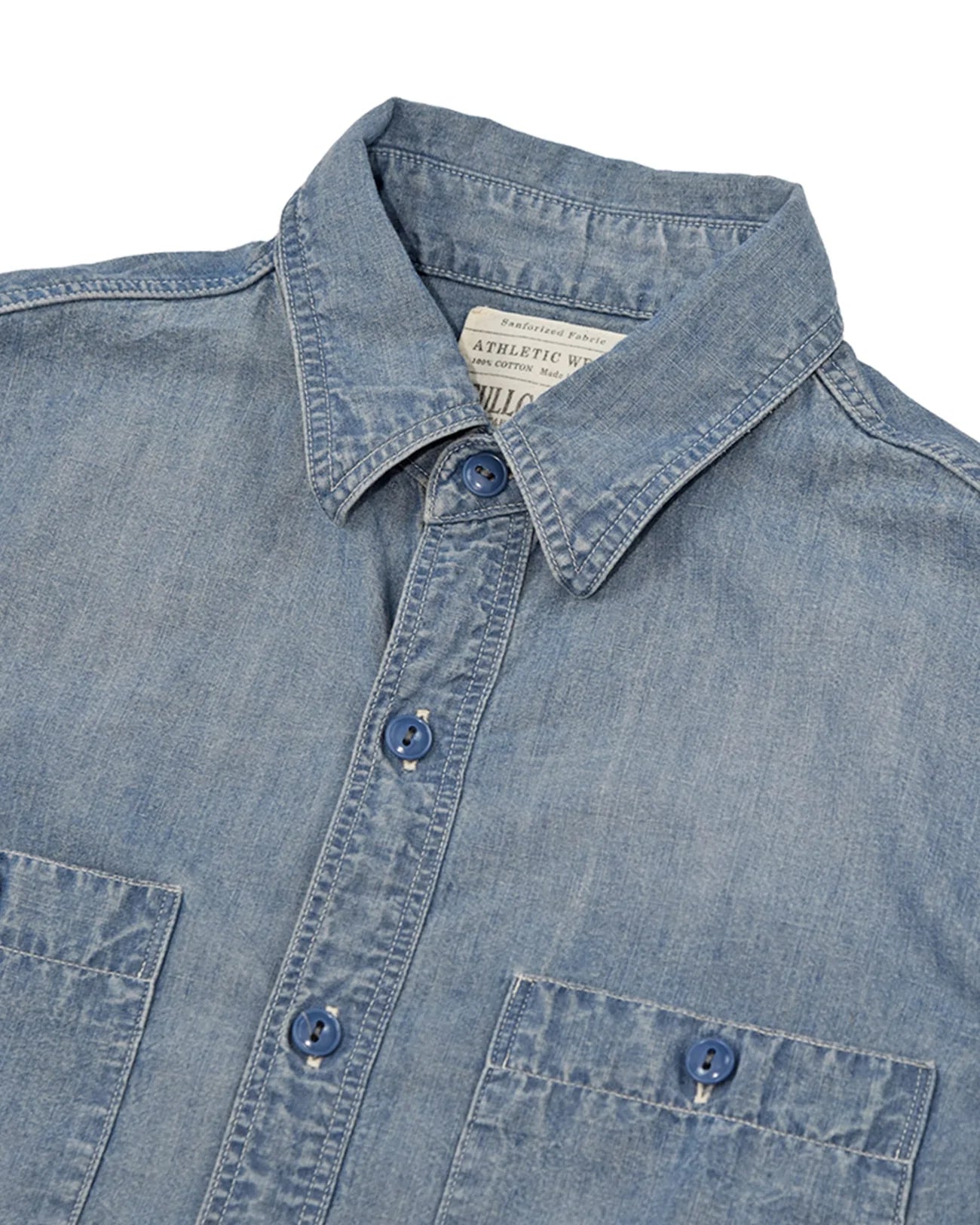 Full Count - 4810HW-3 - 5oz Chambray Shirt - "Fade" Blue