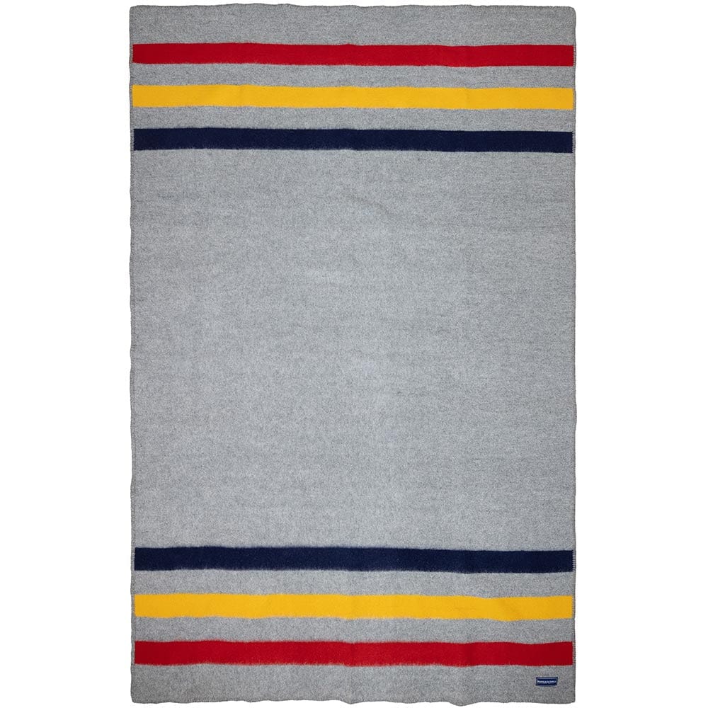 Faribault Mill - Frontier Wool Throw Blanket - Gray