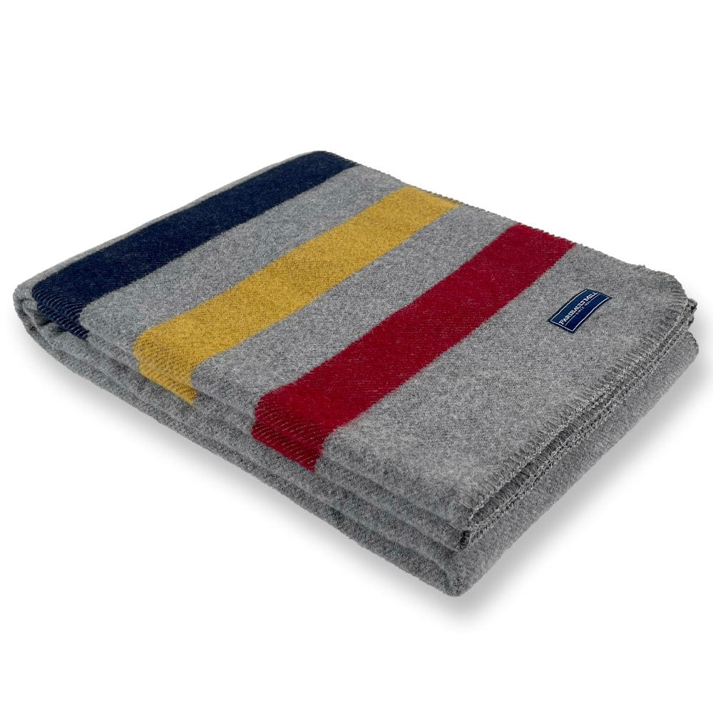 Faribault Mill - Frontier Wool Throw Blanket - Gray