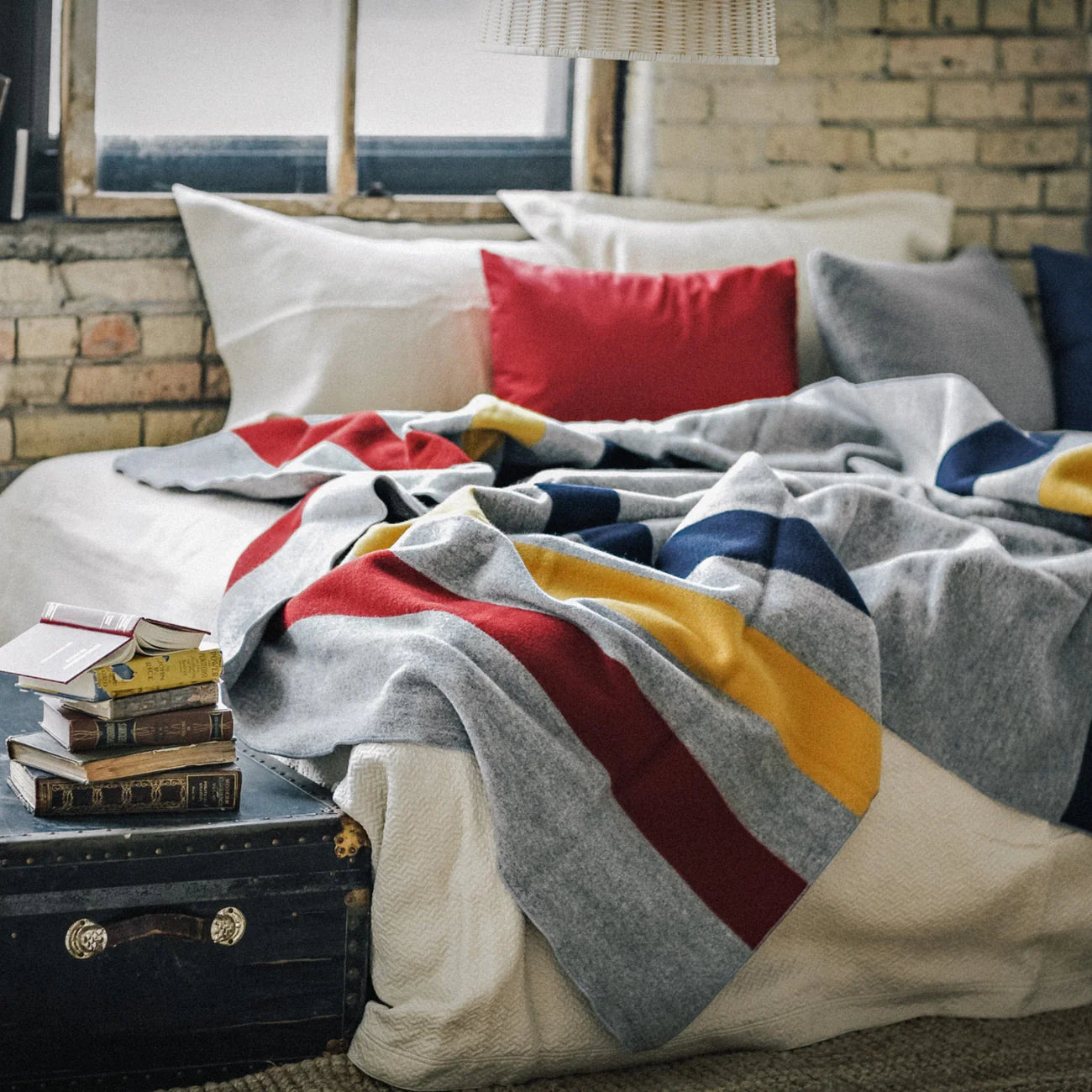 Faribault Mill - Frontier Wool Blanket - Gray