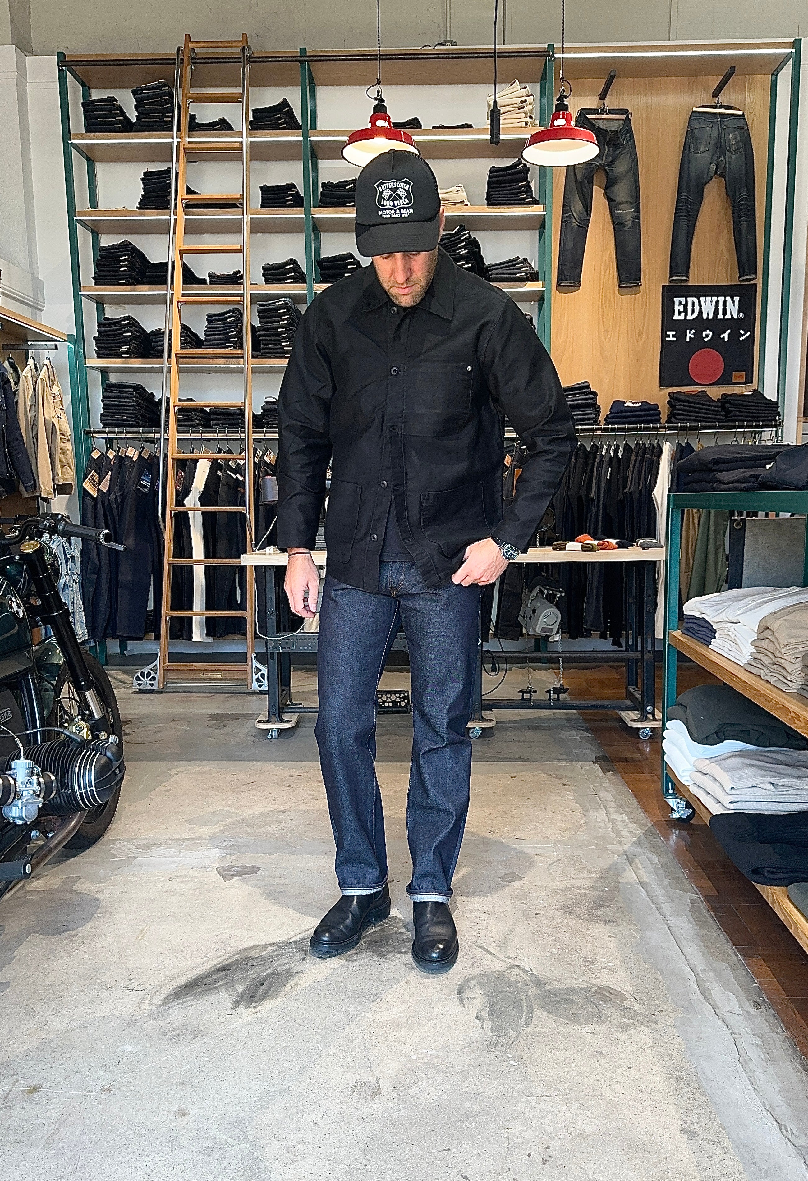 Benzak Denim Developers - BWJ-01 - Worker Jacket -  12 oz. Black Moleskin