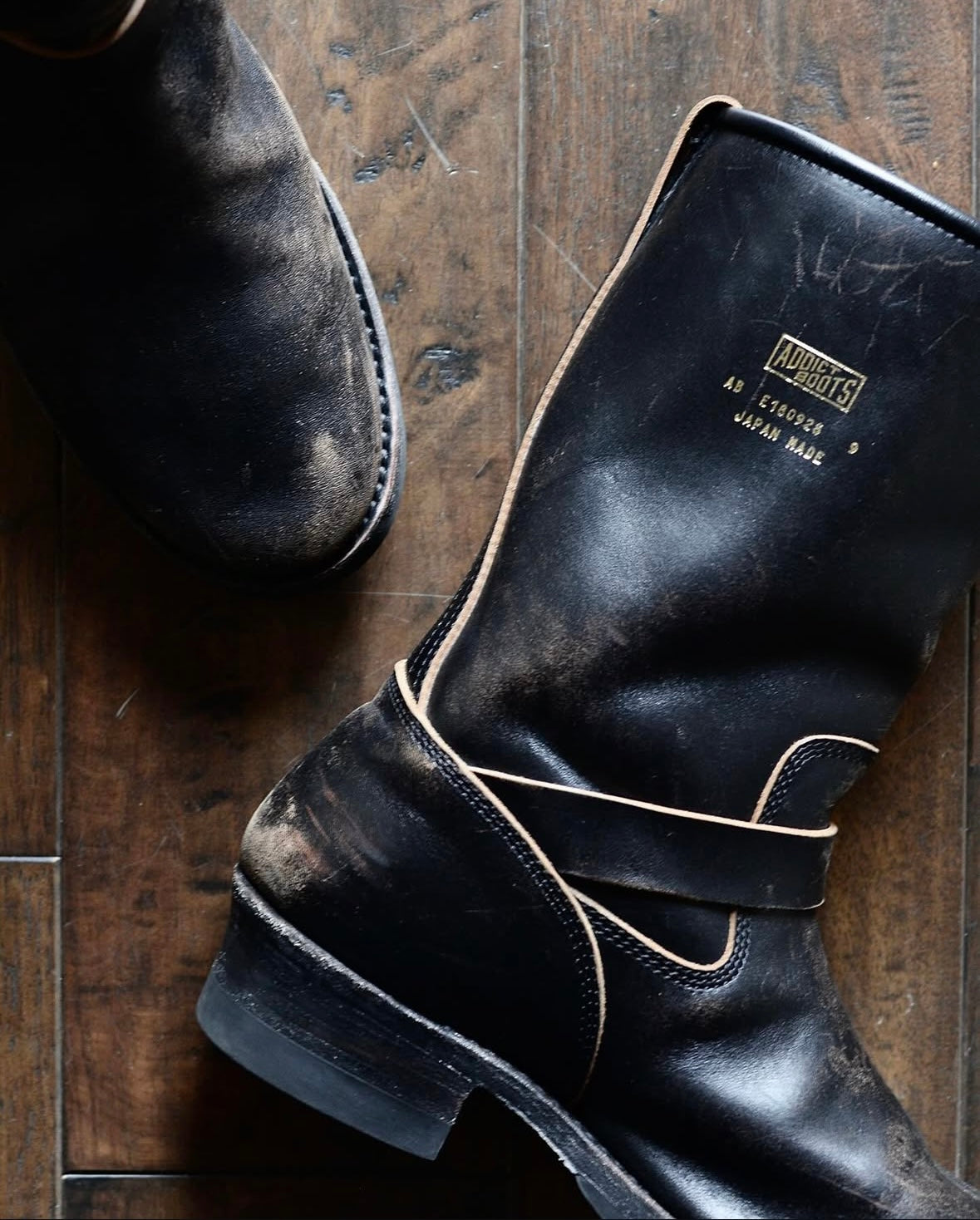 Addict Clothes - Horsebutt Engineer Boot - Black