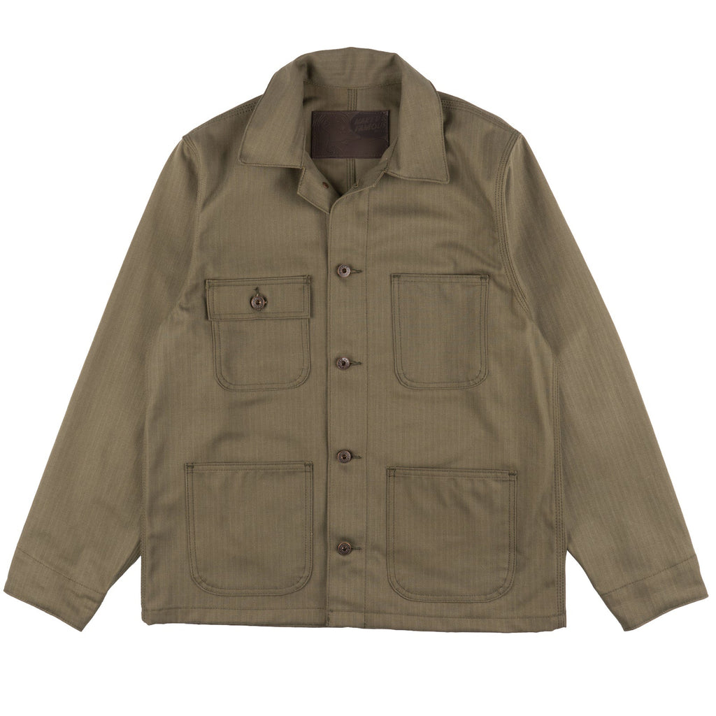 Naked & Famous - Chore Coat - Army HBT - Olive Drab – ButterScotch LB