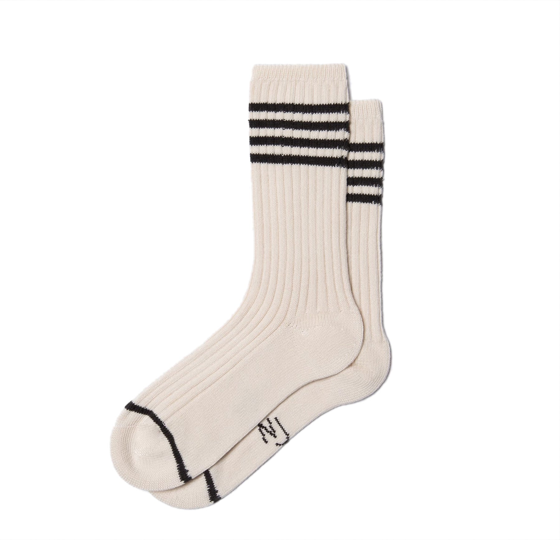 Nudie - Tennis Socks Stripe Offwhite/Black