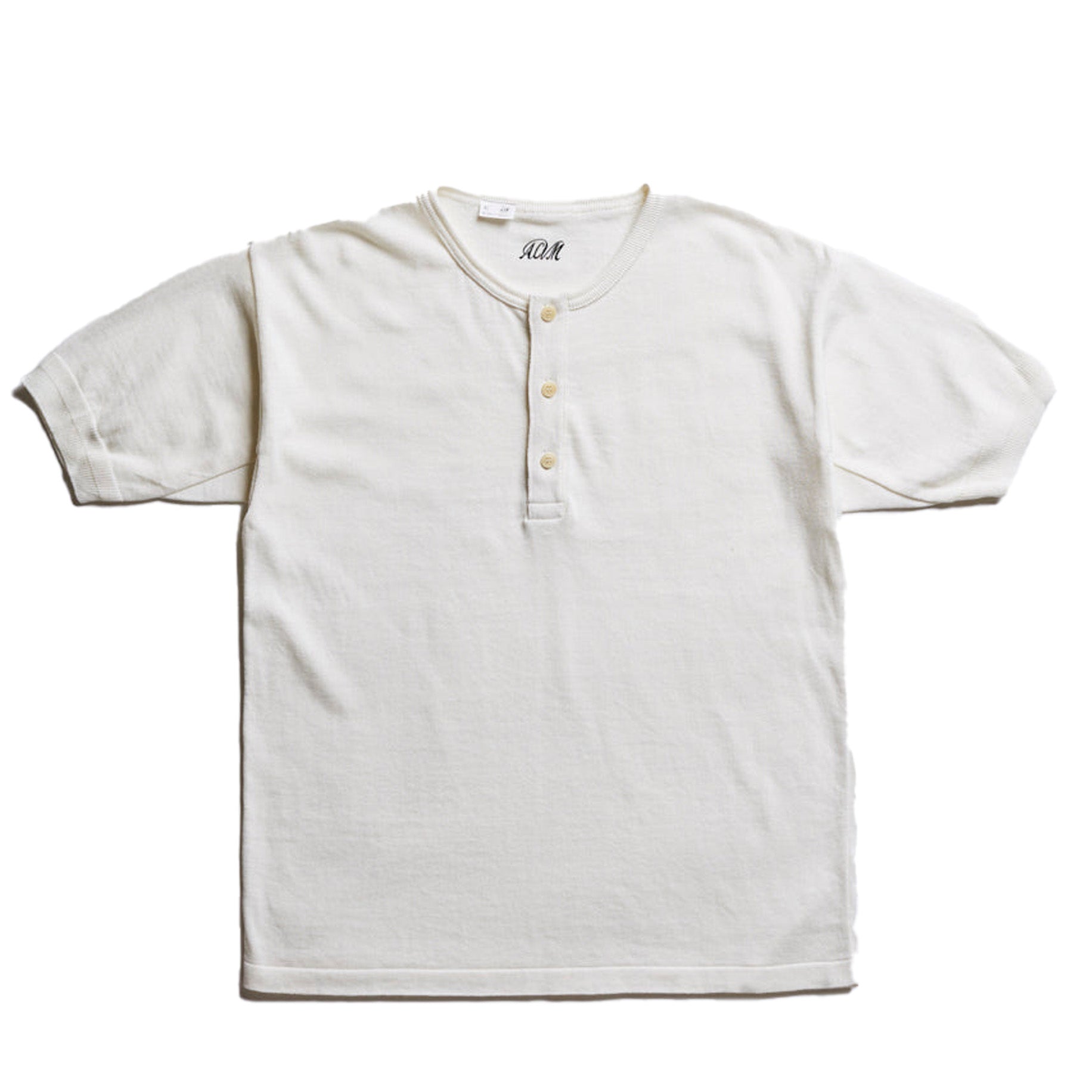 Addict Clothes - Short Sleeve Henley - Off White