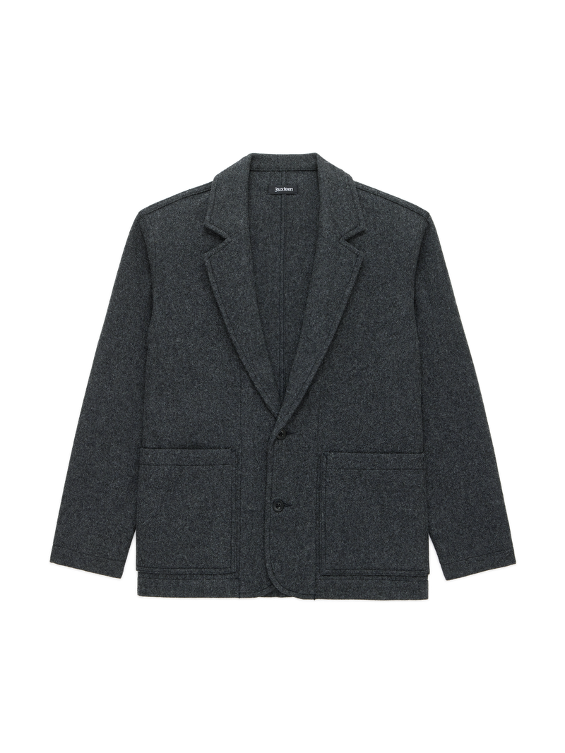 3sixteen - Work Blazer Grey - Melton Wool 3sixteen - Work Blazer Grey - Melton Wool