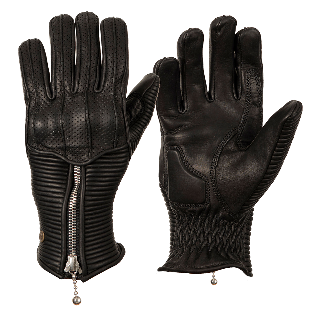 Goldtop England - Ladies Silk Lined Raptor Gloves - Black