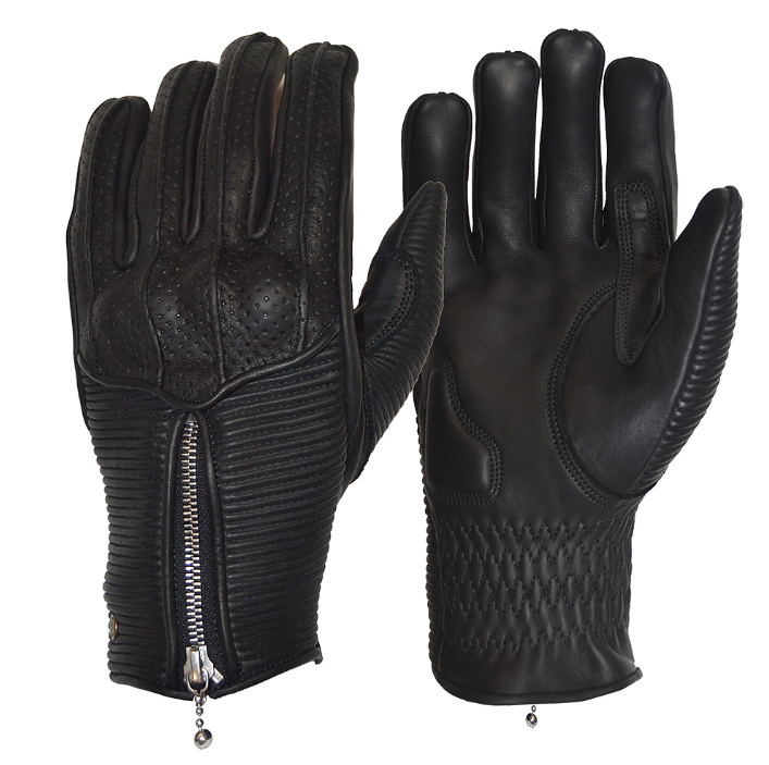 Goldtop England - Silk Lined Raptor Gloves - Black