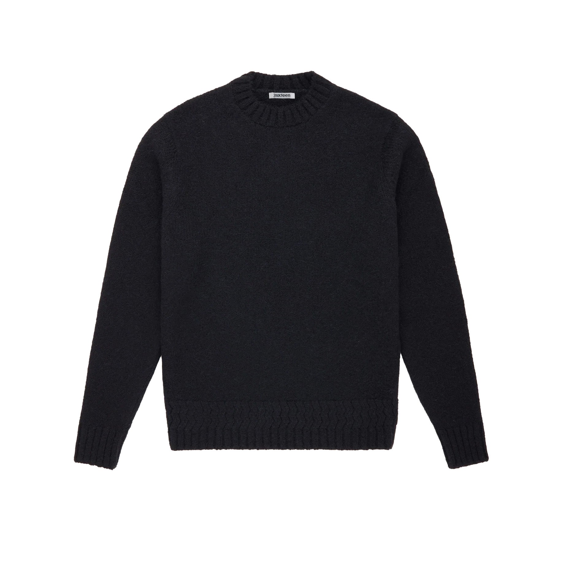 3sixteen - Alpaca Crewneck - Black