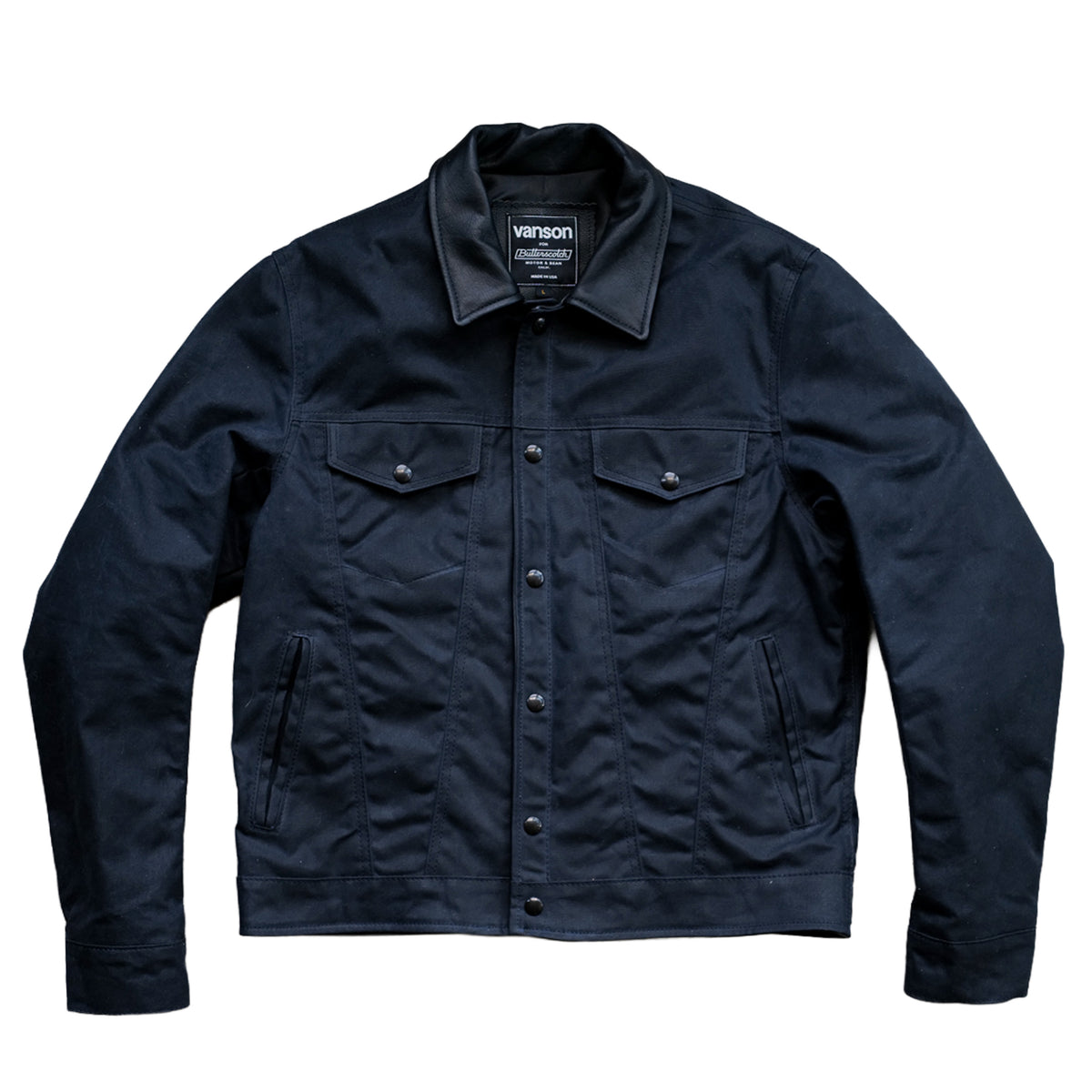 ButterScotch x Vanson - Territory Jacket - Black Waxed Canvas