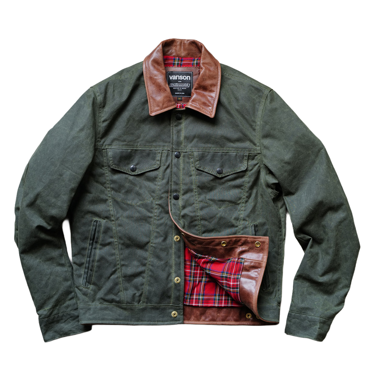 ButterScotch x Vanson - Territory Jacket - Olive Waxed Canvas (Pre-Order)