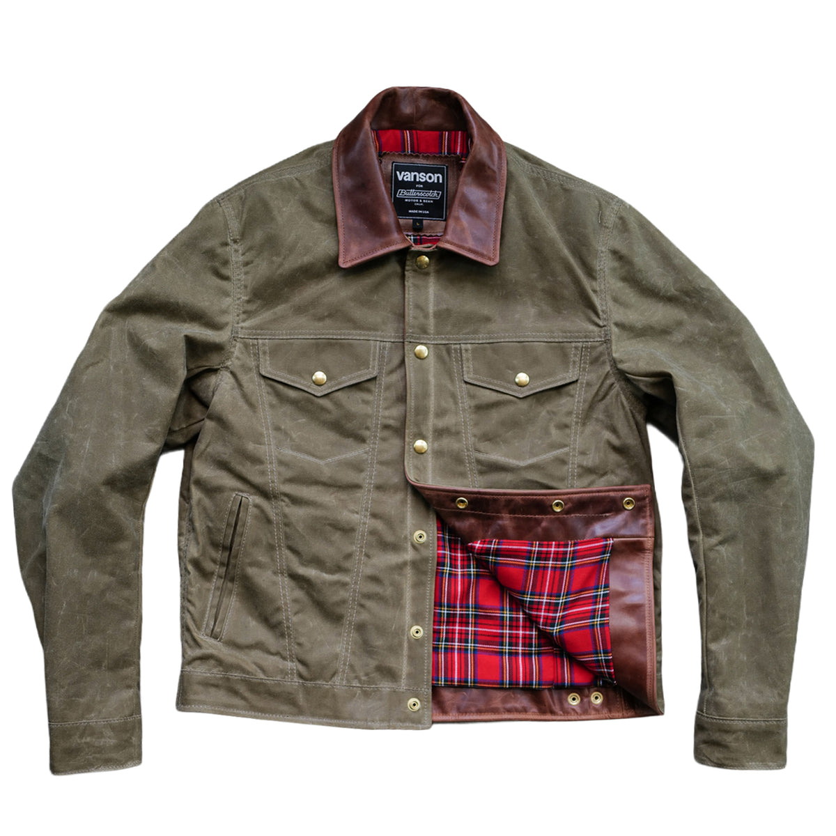 ButterScotch x Vanson - Territory Jacket - Tan Waxed Canvas
