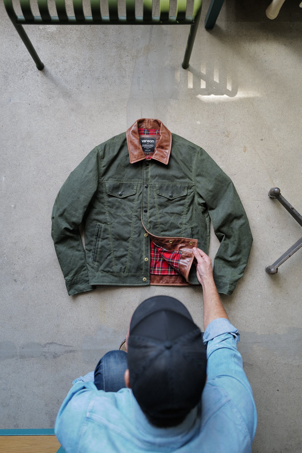 ButterScotch x Vanson - Territory Jacket - Olive Waxed Canvas (Pre-Order)