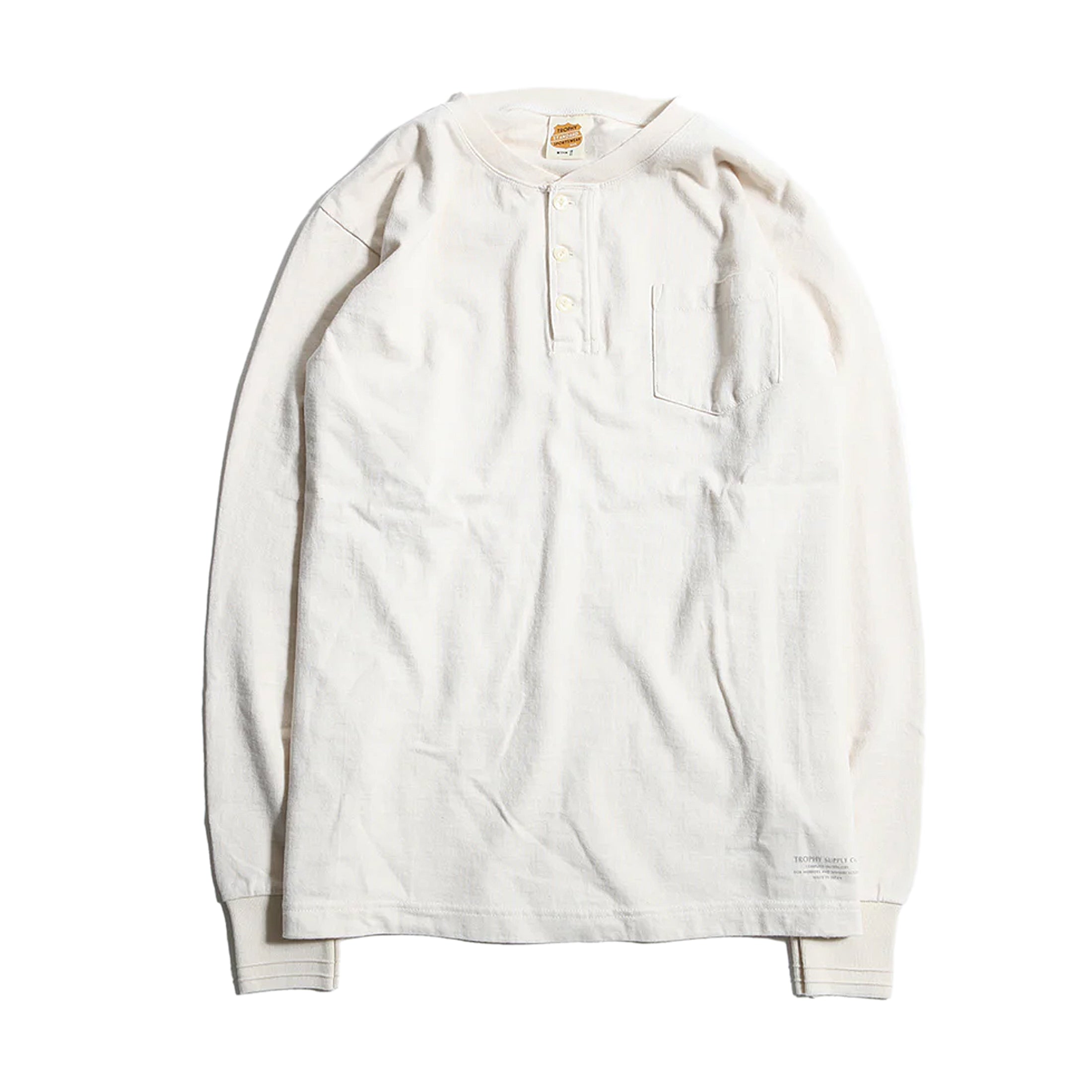 Trophy Clothing - Henley Pocket L/S Tee - Natural