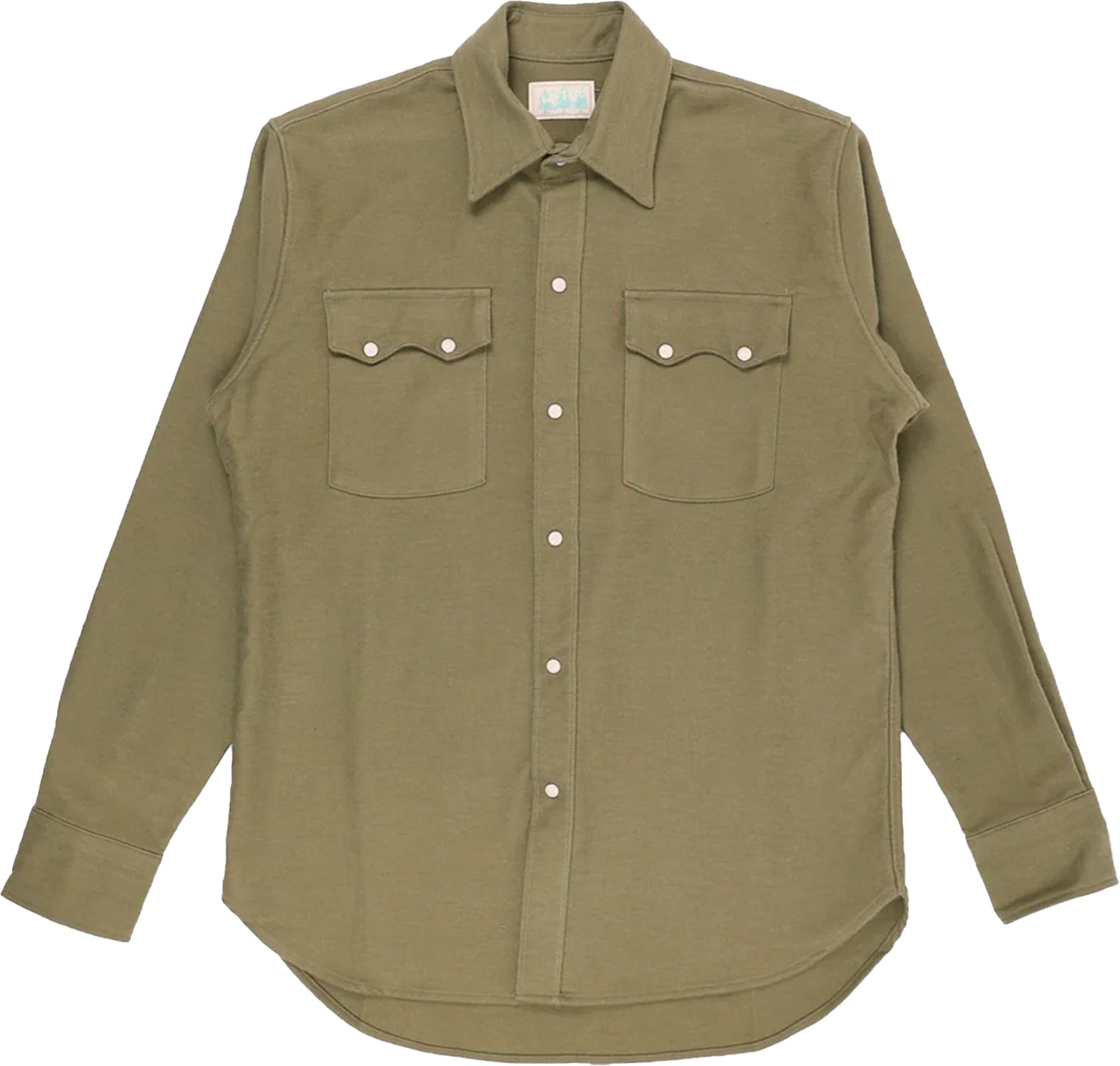 Wythe - Pearl Snap Moleskin Shirt - Olive