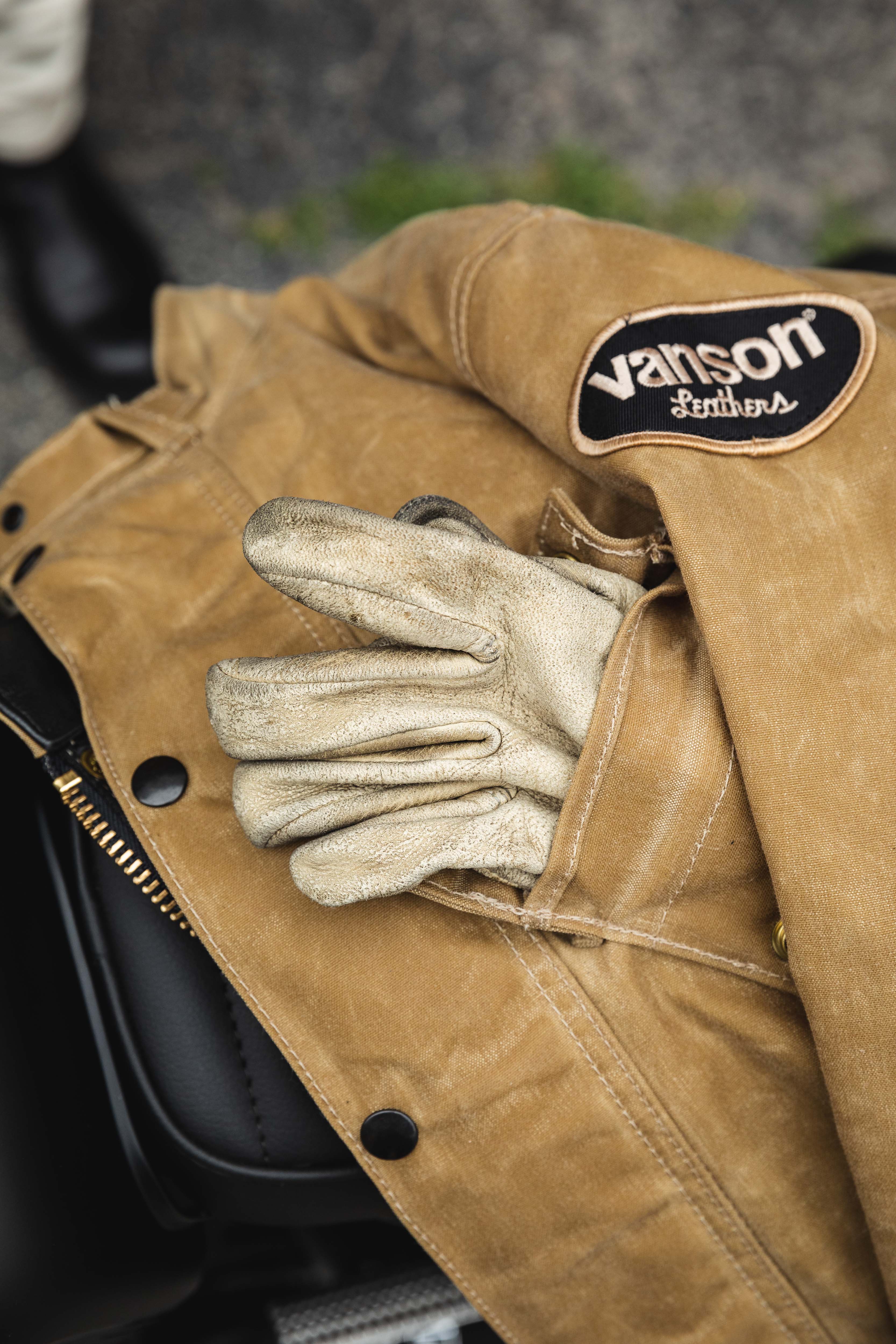 Vanson - Stormer Jacket - Tan Waxed Canvas