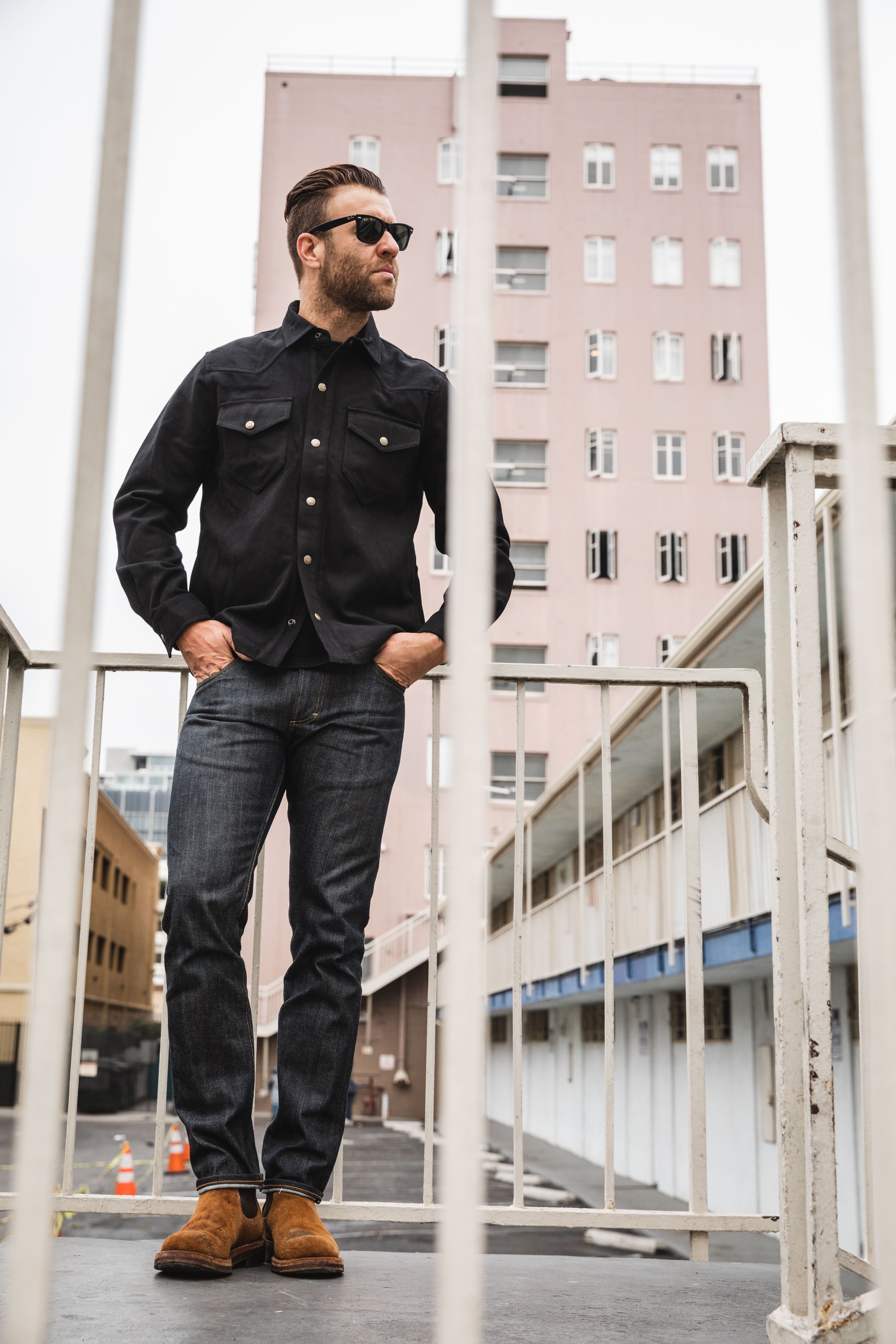 Lee 101 - Wool Overshirt - Black