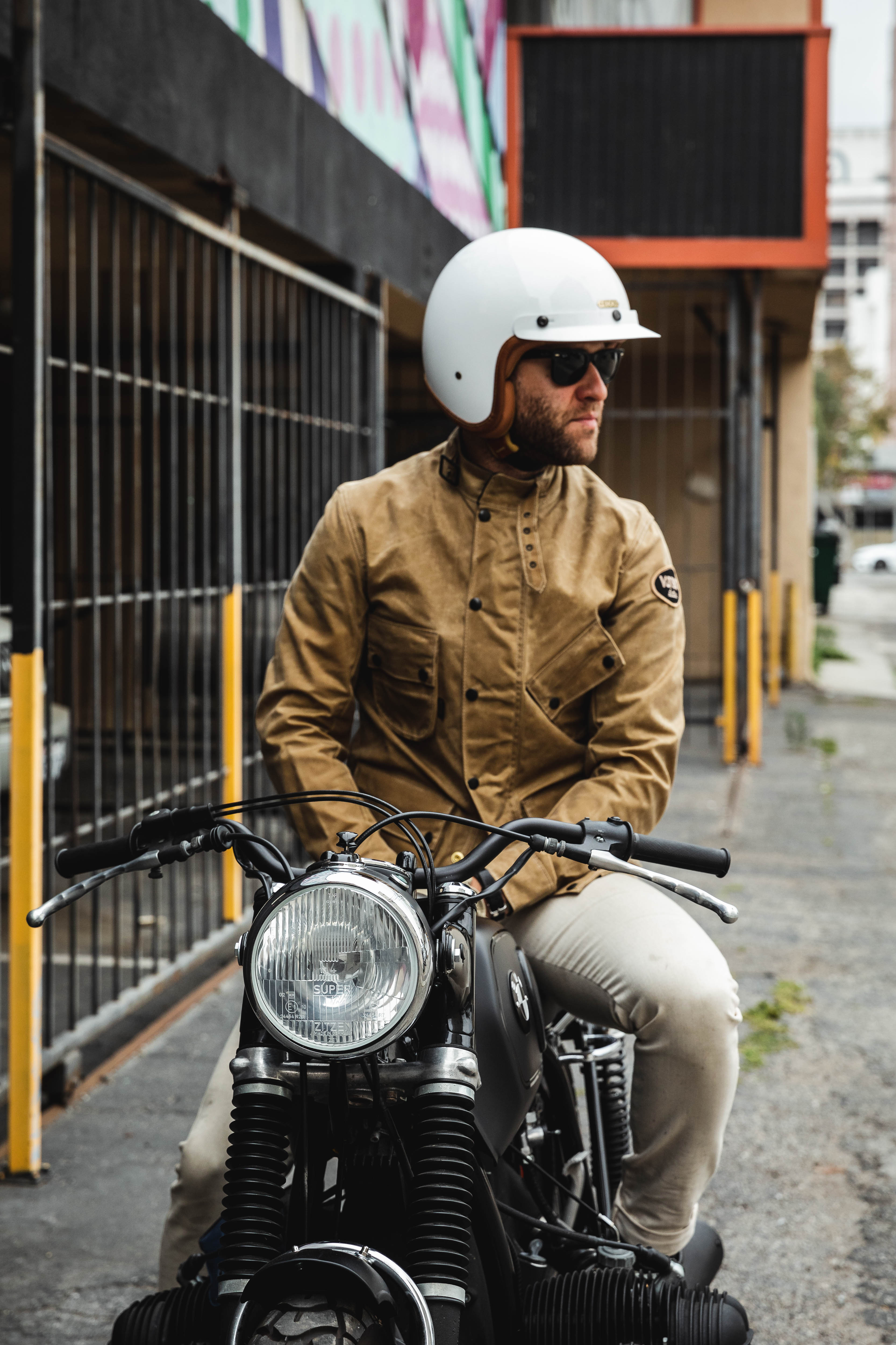 Vanson - Stormer Jacket - Tan Waxed Canvas