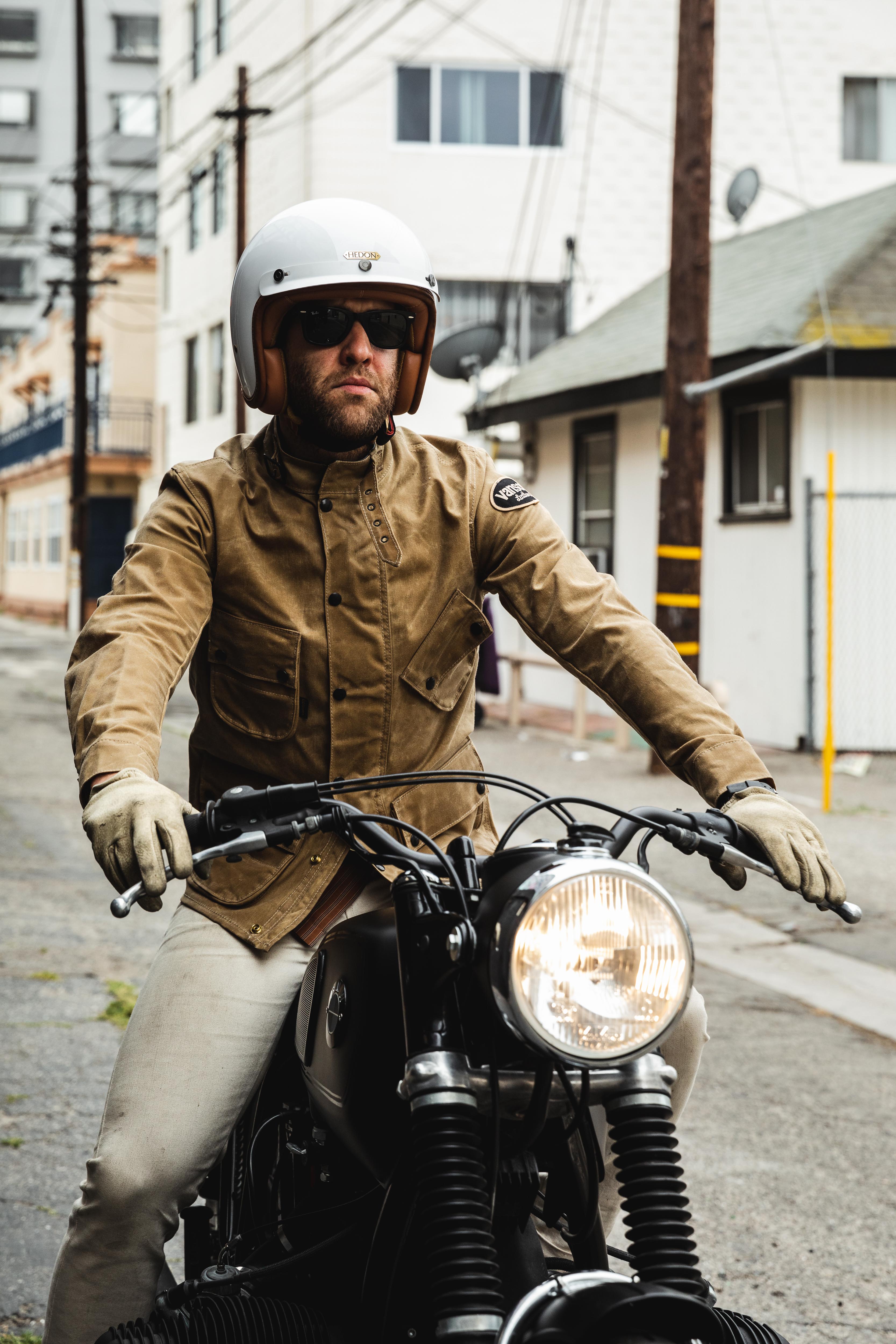 Vanson - Stormer Jacket - Tan Waxed Canvas