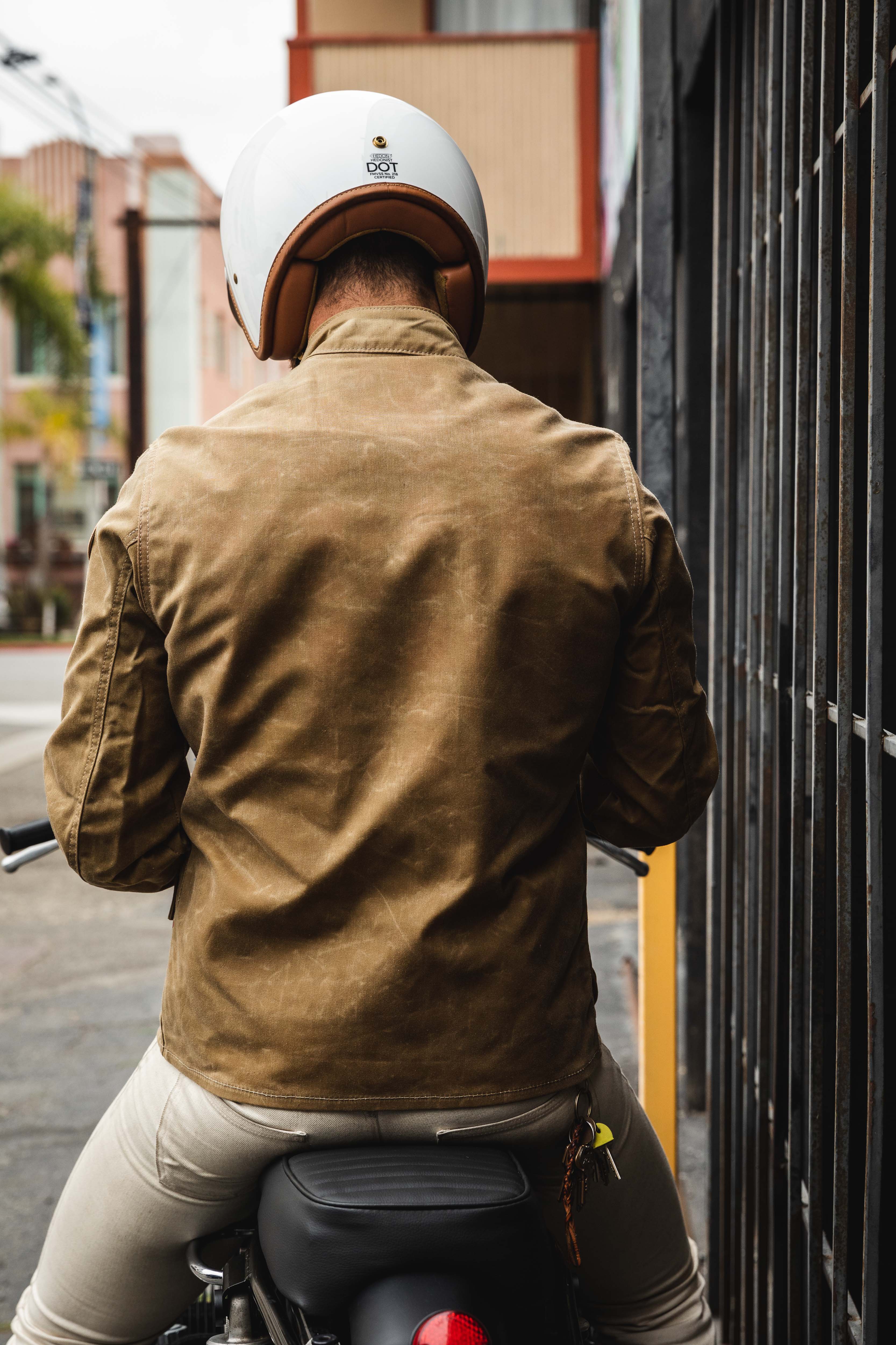 Vanson - Stormer Jacket - Tan Waxed Canvas