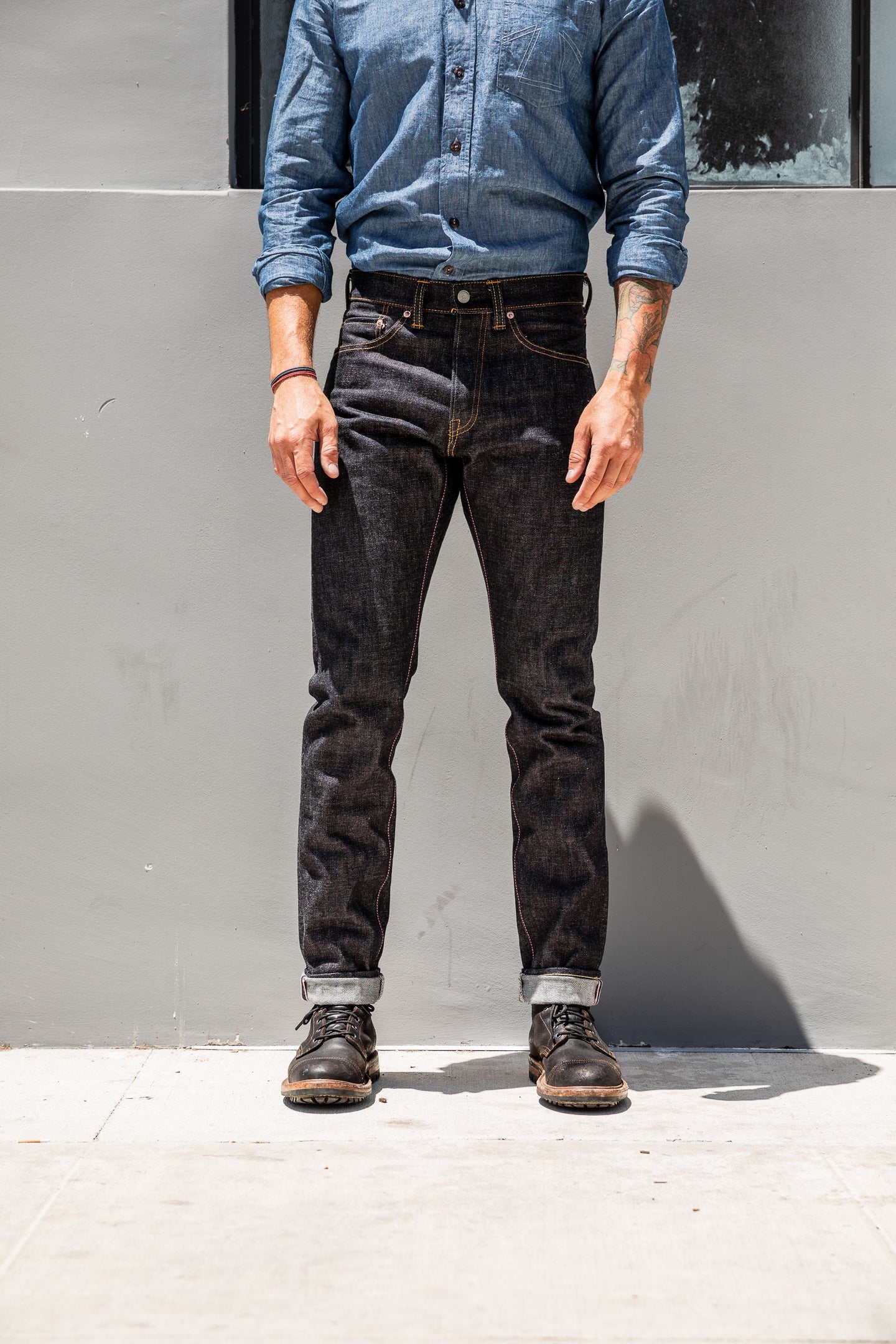 Momotaro - High Tapered - 18oz Zimbabwe w/ Battle Stripes