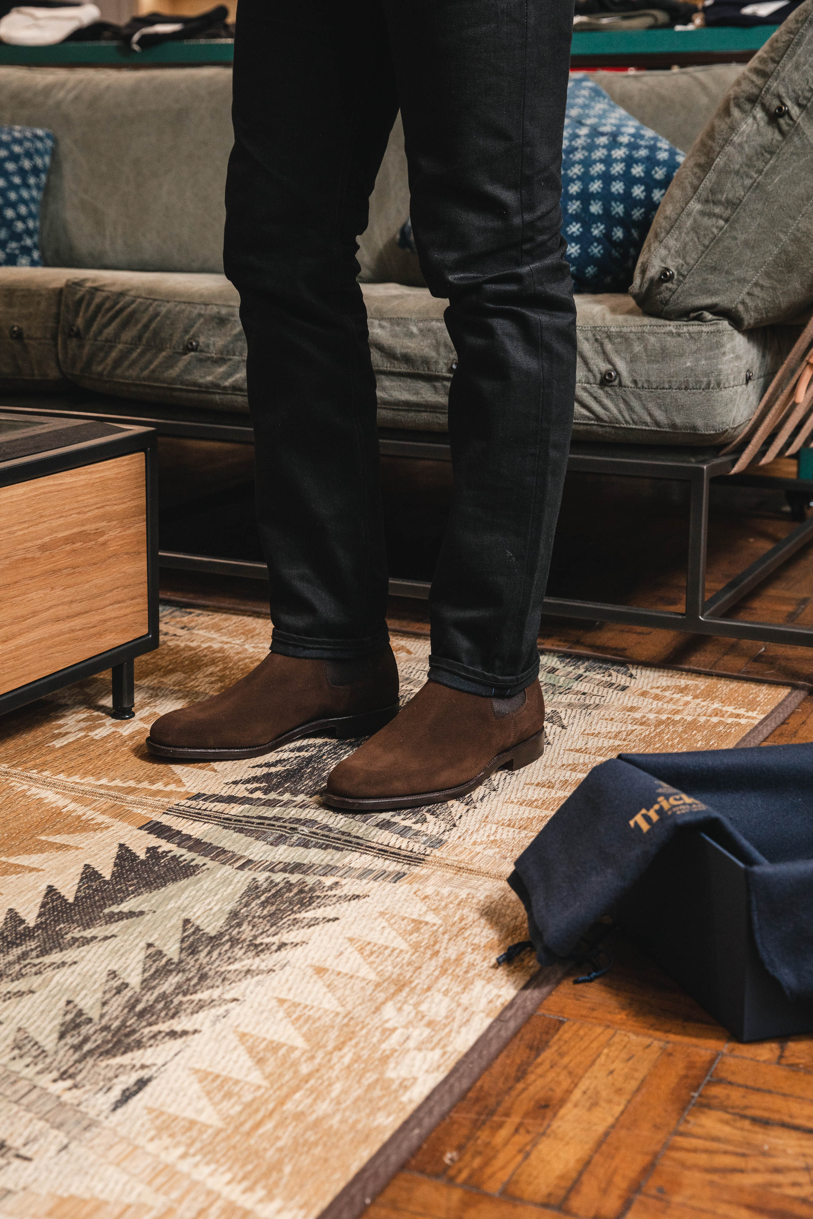 Trickers - Lambourn Chelsea Boot - Chocolate Repello Suede