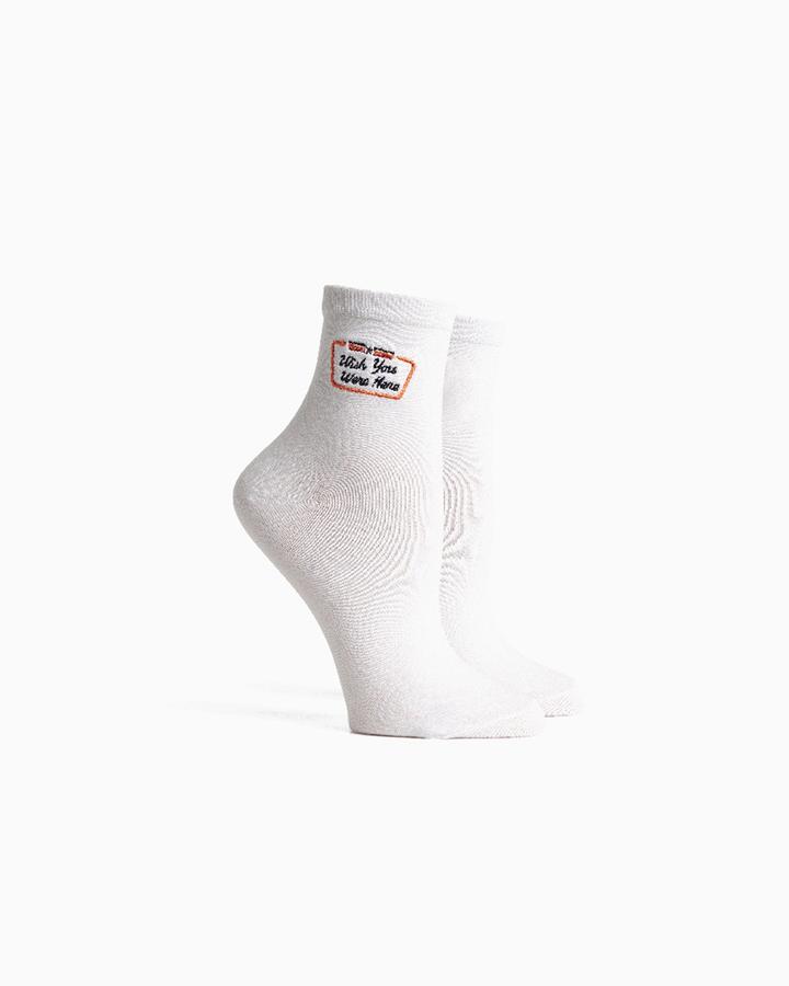 Richer Poorer Womens - Postcard Socks - Bright White