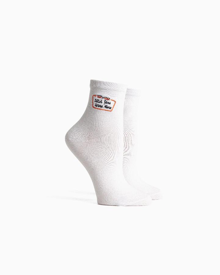 Richer Poorer Womens - Postcard Socks - Bright White