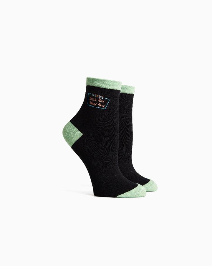 Richer Poorer Womens - Postcard Socks - Stretch Limo