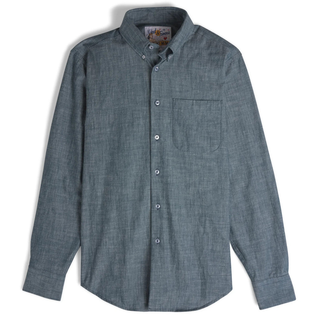 Unwashed Chambray Button-Down Easy Shirt