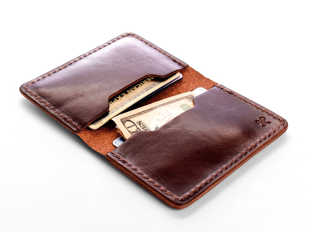 Billykirk - Leather Bi-Fold Card Case - Tan