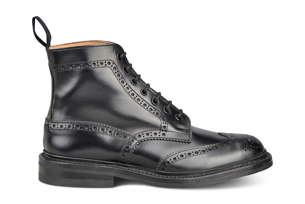 Trickers - Stow Country Boot - Black Box Calf