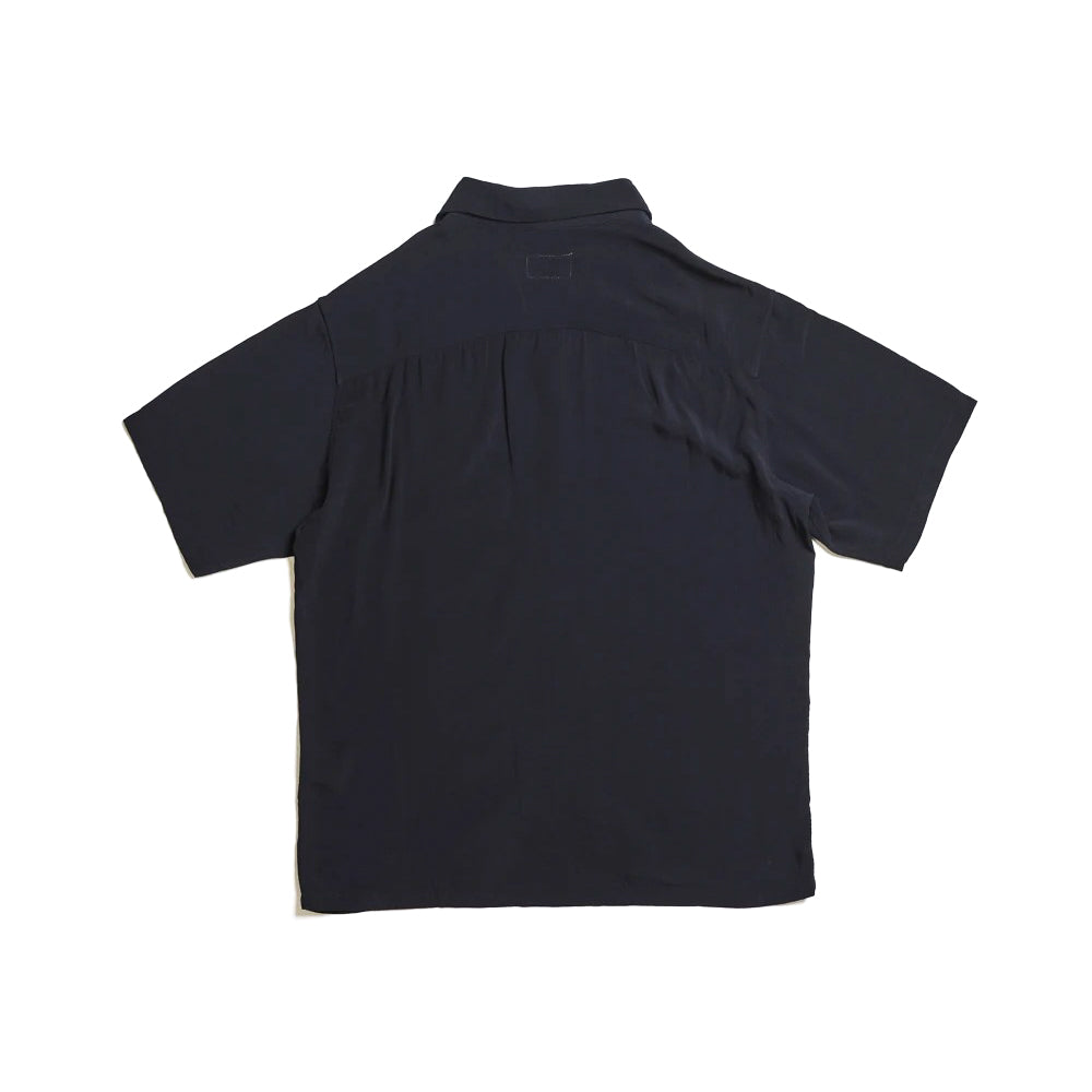 ADDICT Clothes - Open Collar Slant Pocket Shirt - Black