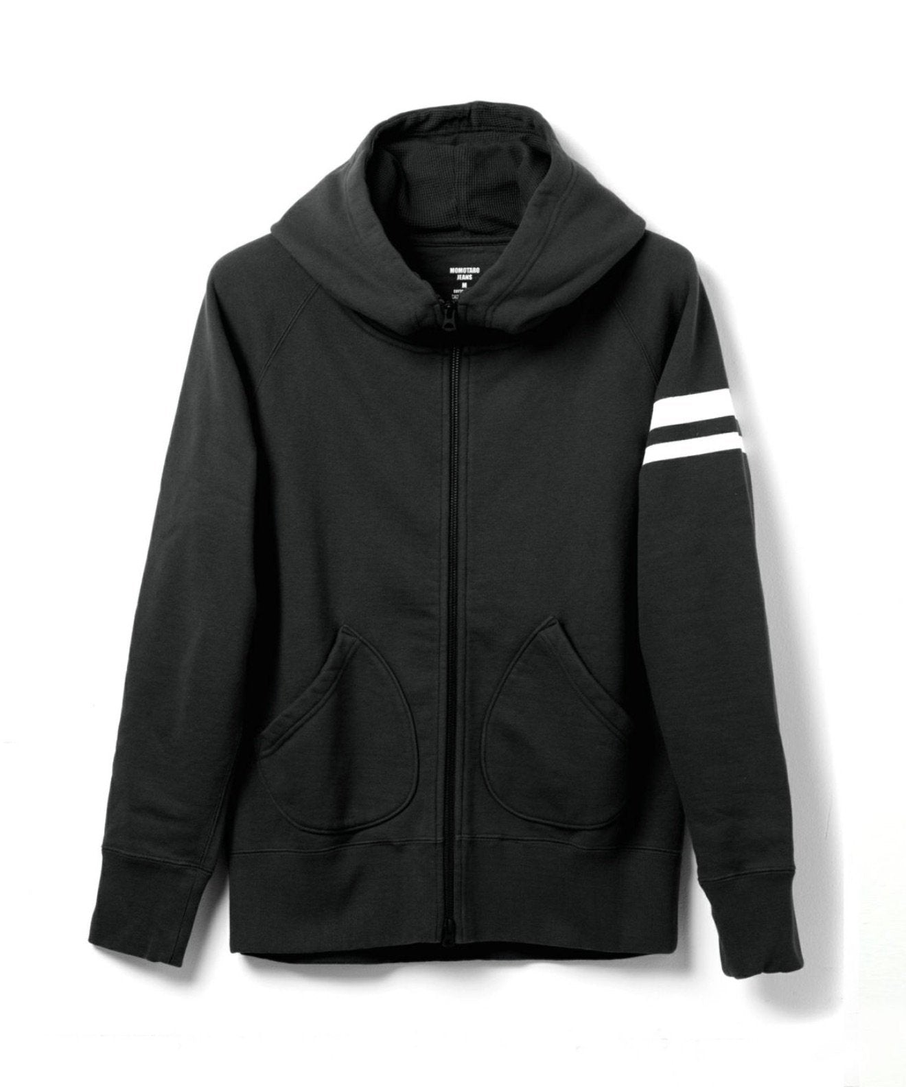 Momotaro - Heavyweight Hoodie - Black W/ GTB Stripe