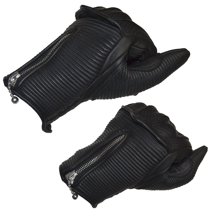 Goldtop England - Silk Lined Raptor Gloves - Black