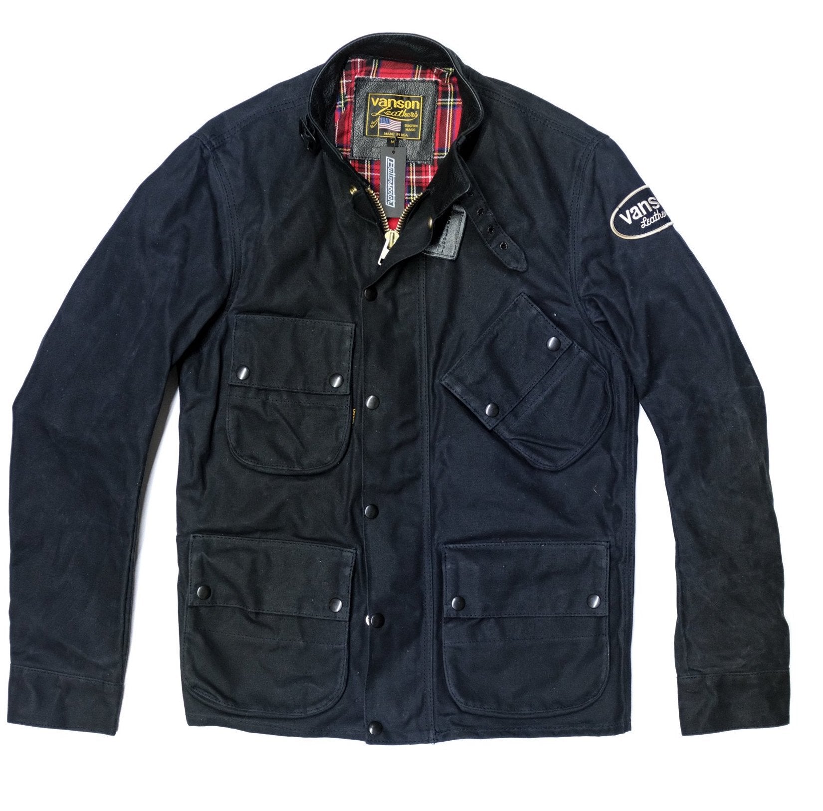 Vanson stormer waxed store canvas jacket