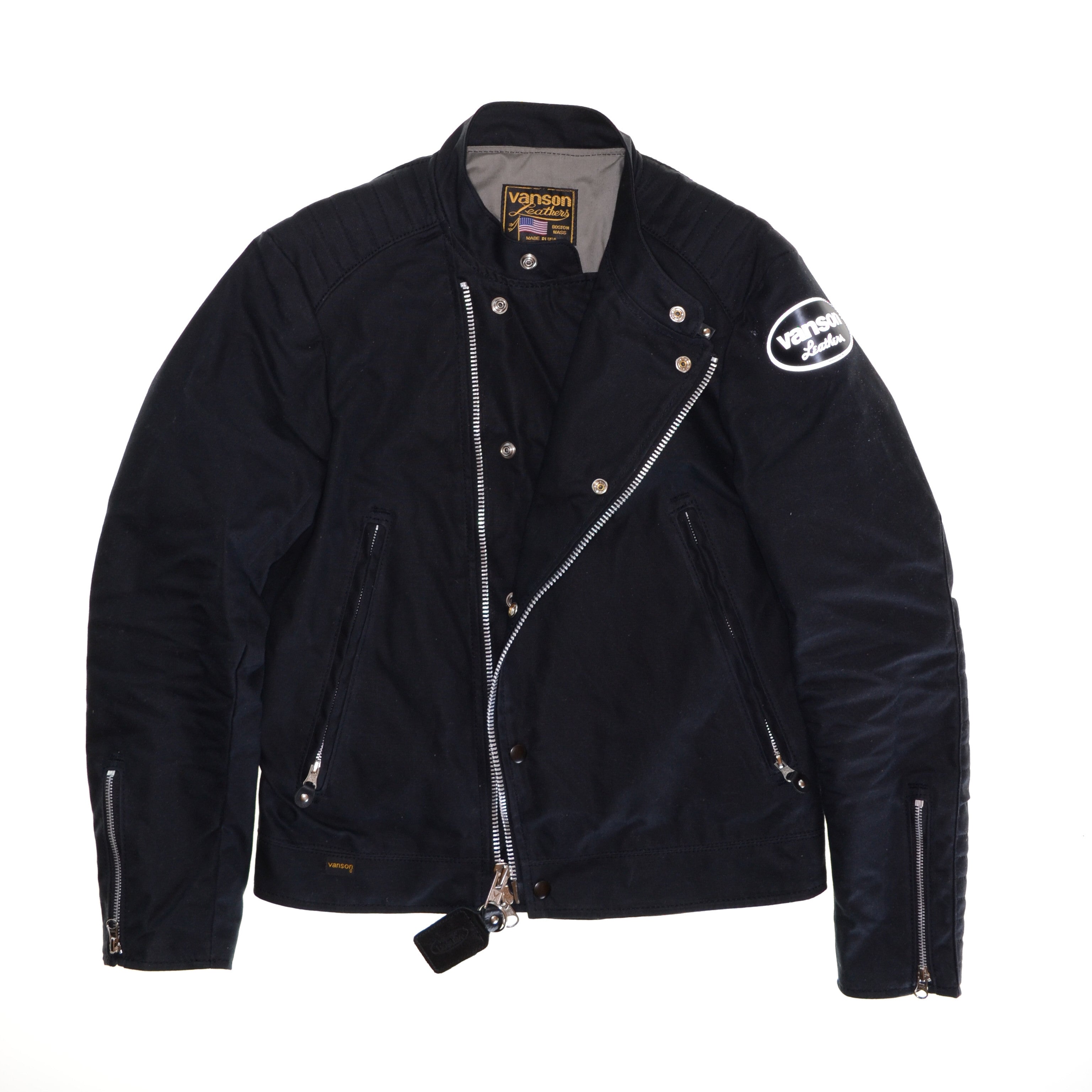 Vanson - Trophy Jacket - Black Waxed Canvas