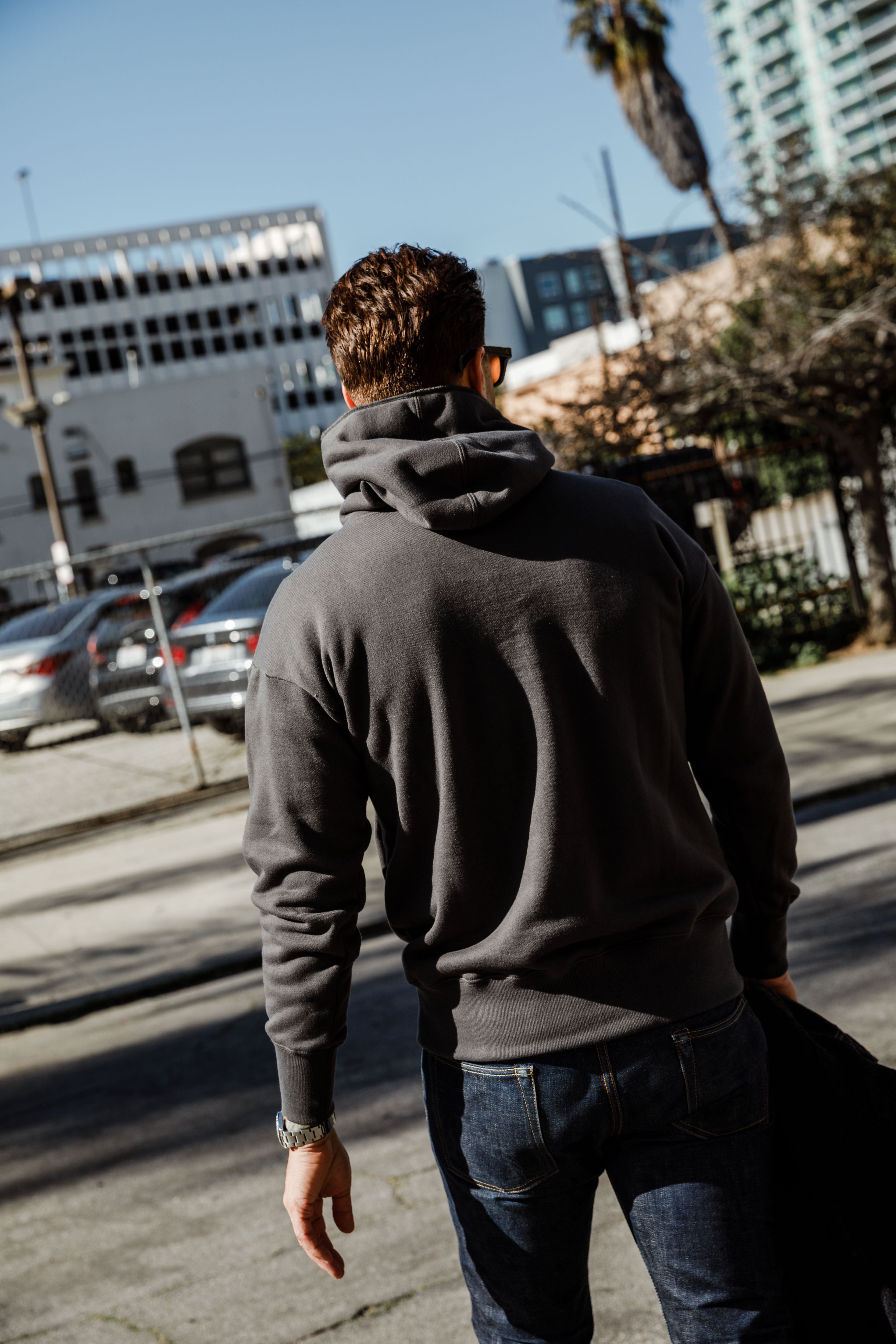 Addict Clothes - Unusual Pocket Fleece Hoodie - Charcoal Grey